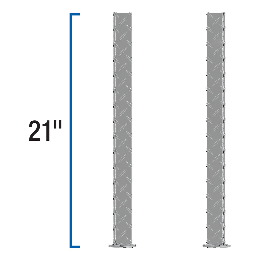 UWS SM-LEGS Replacement Bright Aluminum Truck Side Tool Box Legs, 1 Pair