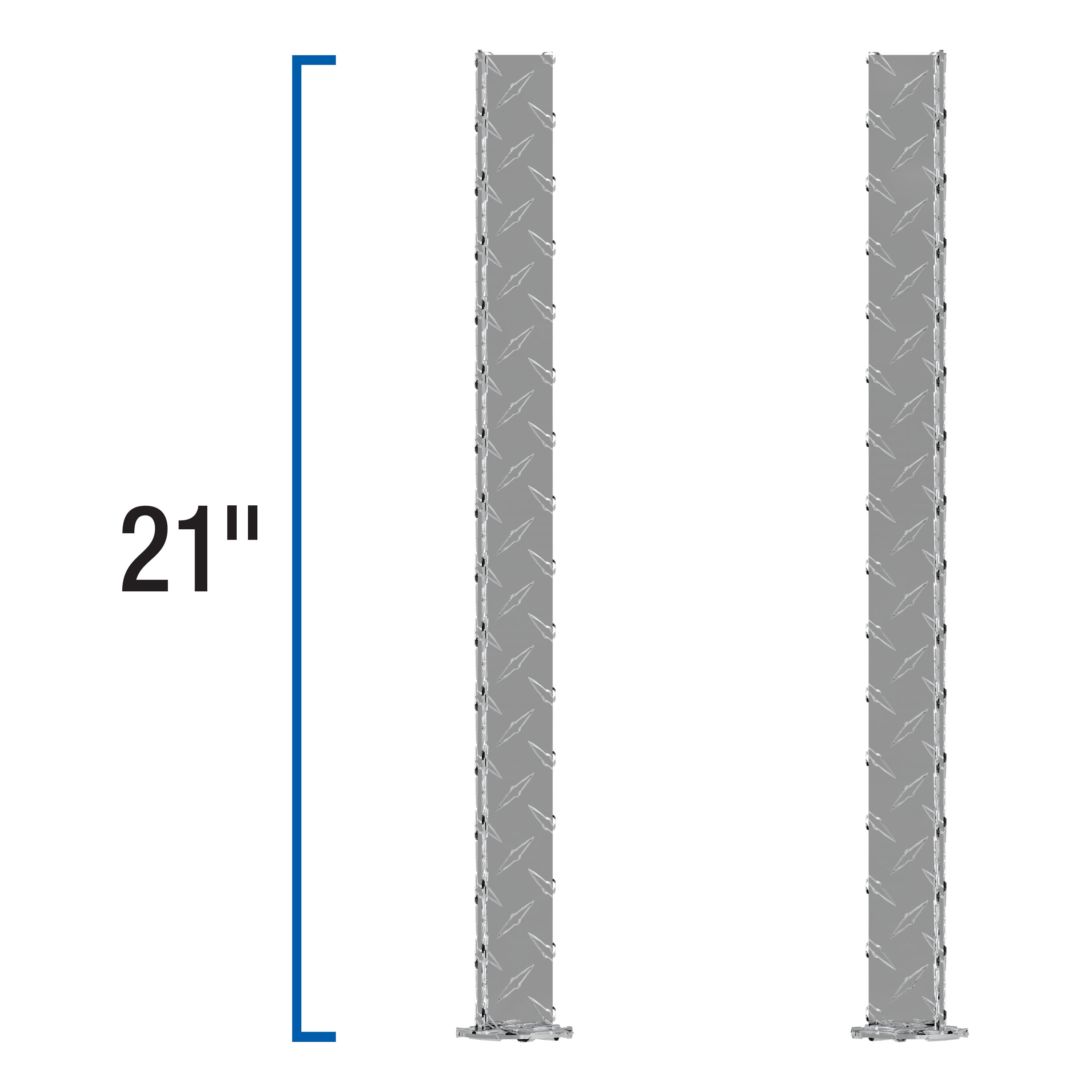 UWS SM-LEGS Replacement Bright Aluminum Truck Side Tool Box Legs, 1 Pair