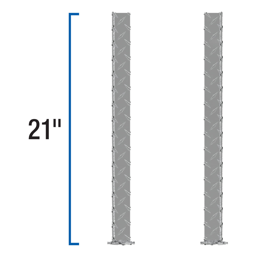 UWS SM-LEGS Replacement Bright Aluminum Truck Side Tool Box Legs, 1 Pair