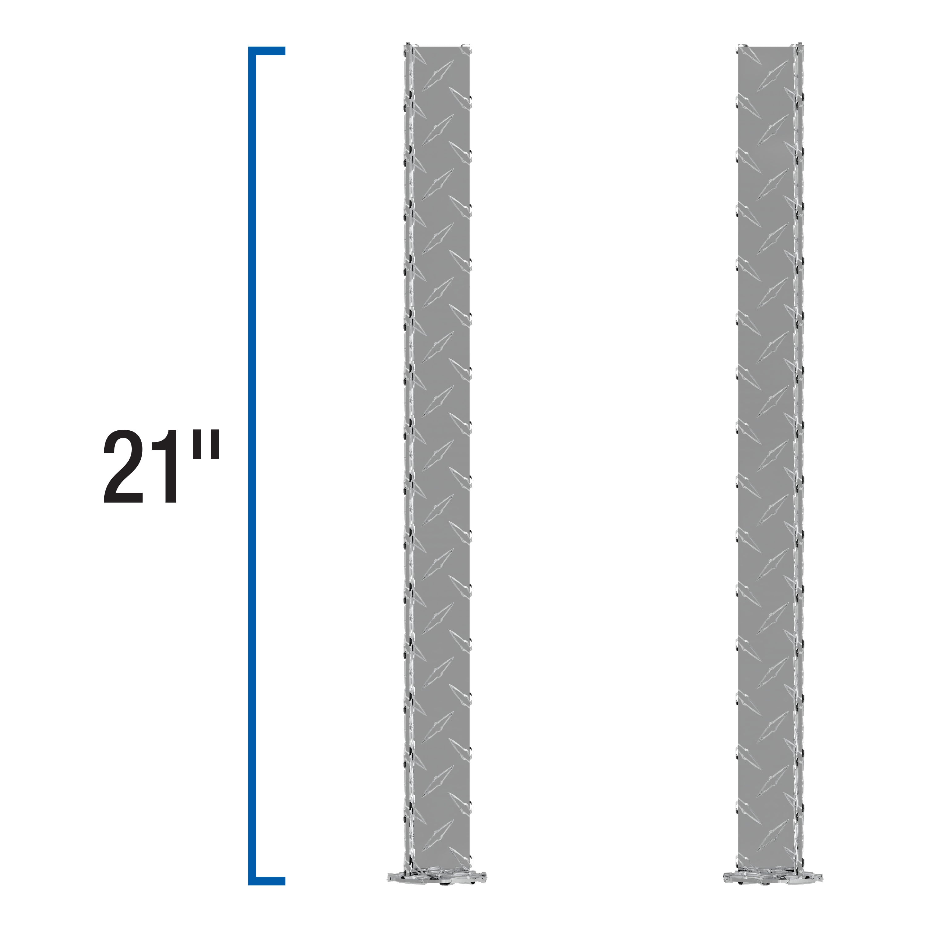 UWS SM-LEGS Replacement Bright Aluminum Truck Side Tool Box Legs, 1 Pair