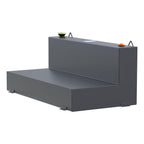 UWS ST-100-L-MB Matte Black 100-Gallon L-Shape Steel Transfer Tank