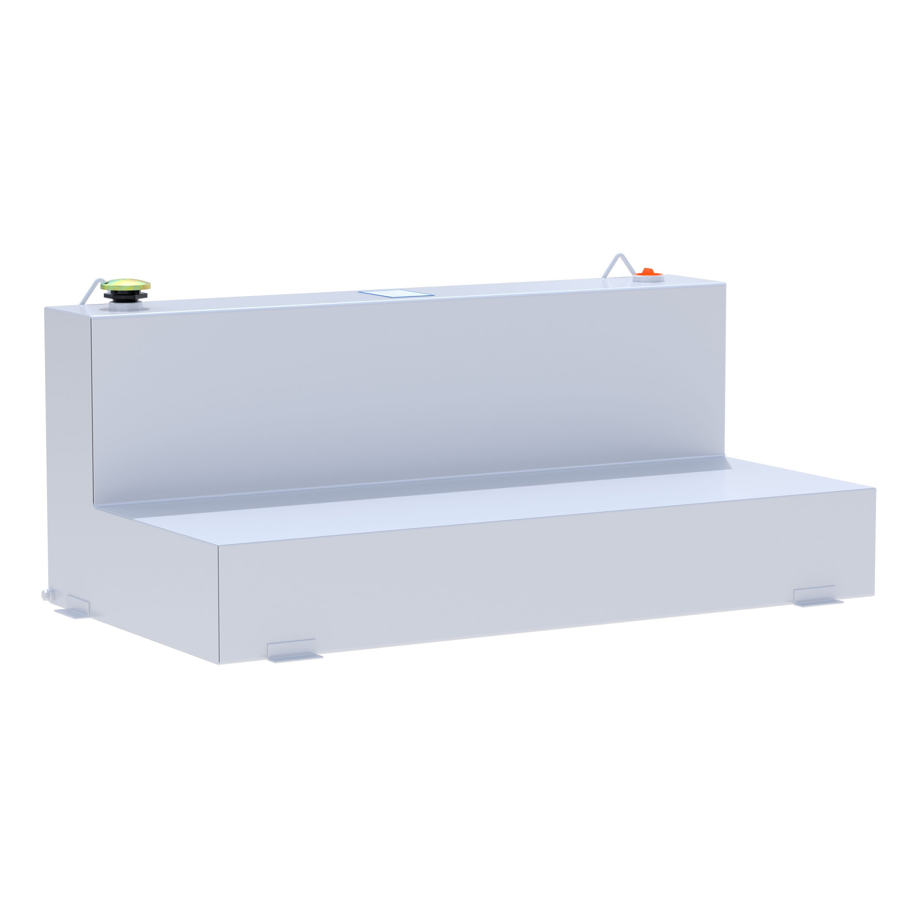 UWS ST-100-L-W White 100-Gallon L-Shape Steel Transfer Tank