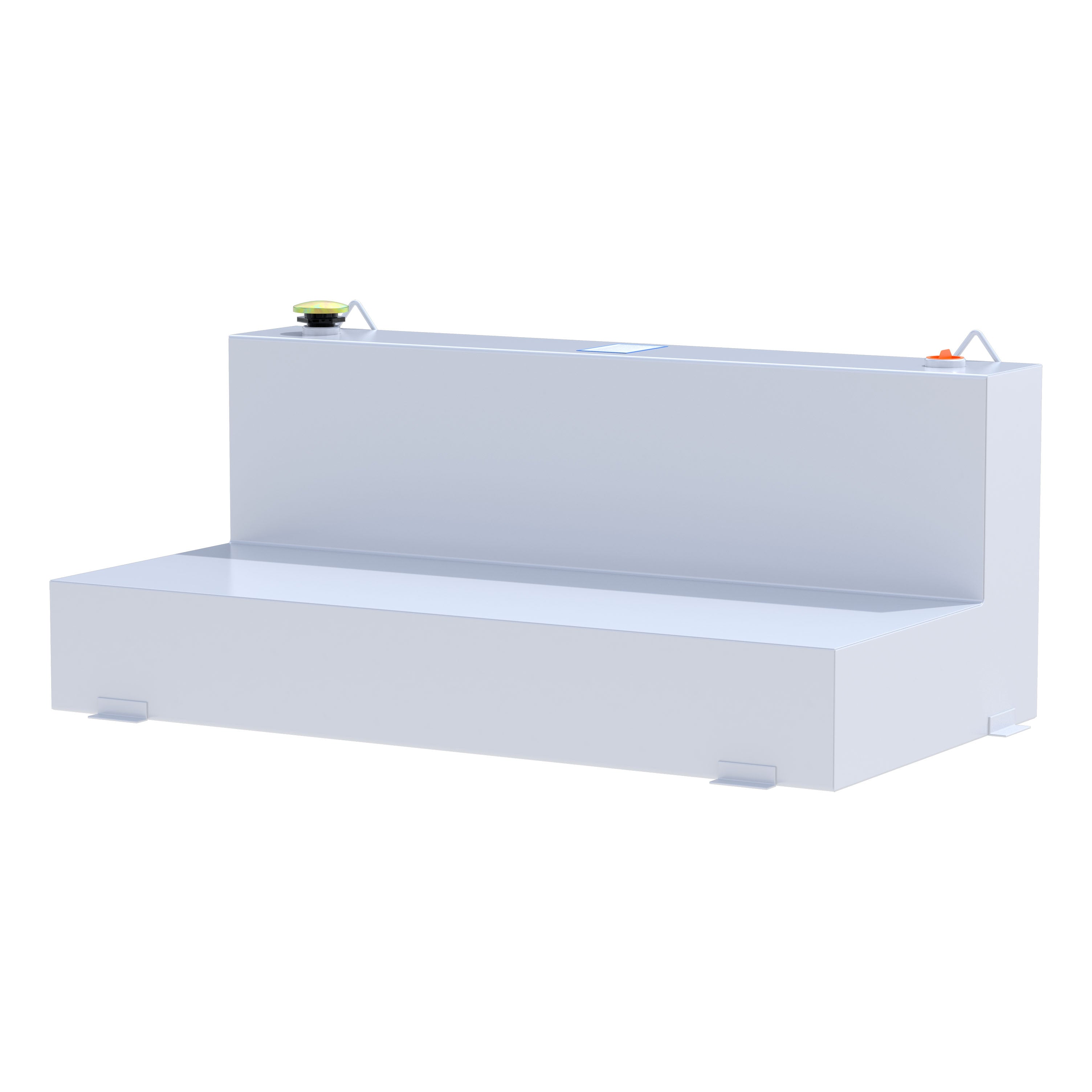 UWS ST-100-L-W White 100-Gallon L-Shape Steel Transfer Tank