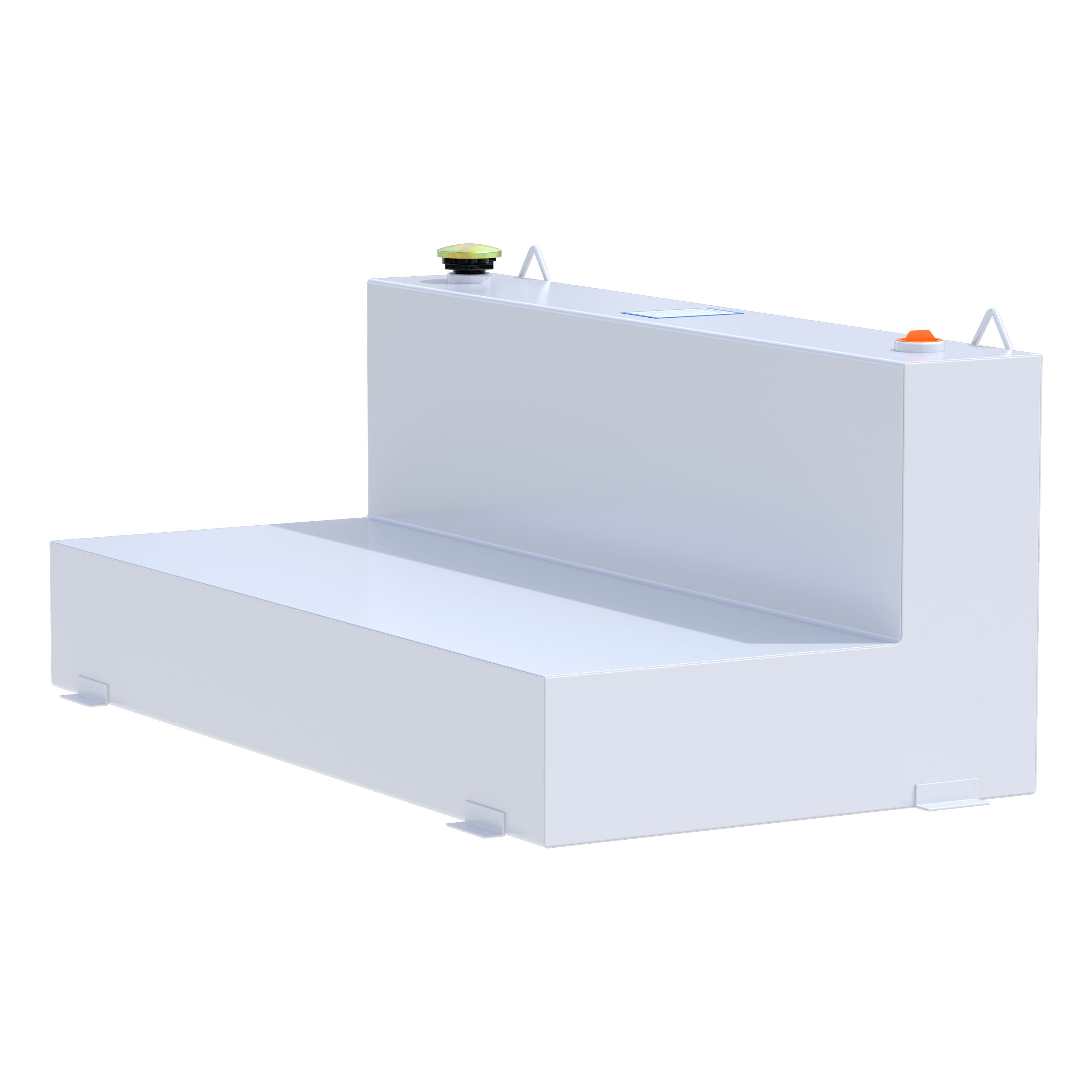 UWS ST-100-L-W White 100-Gallon L-Shape Steel Transfer Tank