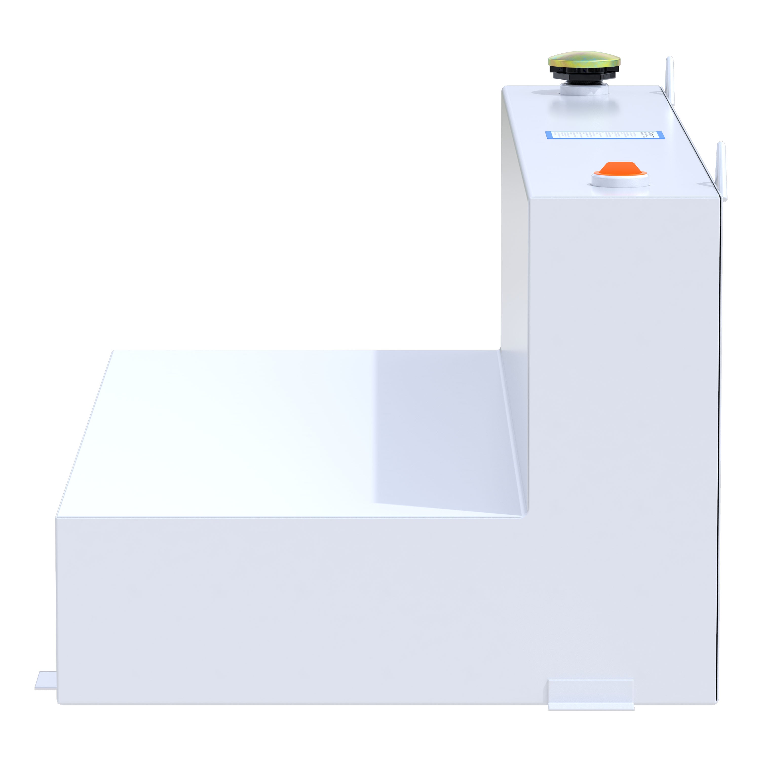UWS ST-100-L-W White 100-Gallon L-Shape Steel Transfer Tank