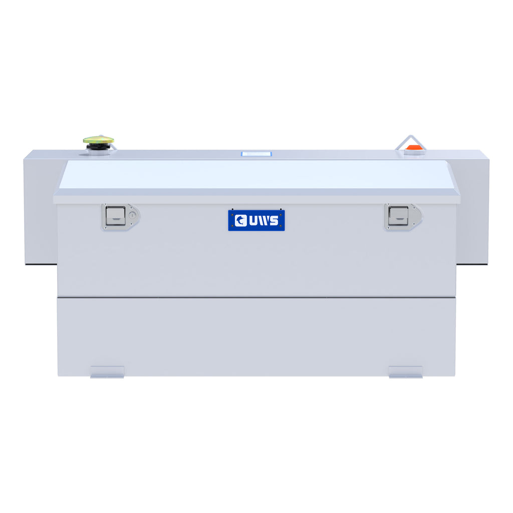 UWS ST-100HH-CB-W White Hammerhead-Style 100-Gallon Steel-Aluminum Combo Transfer Tank