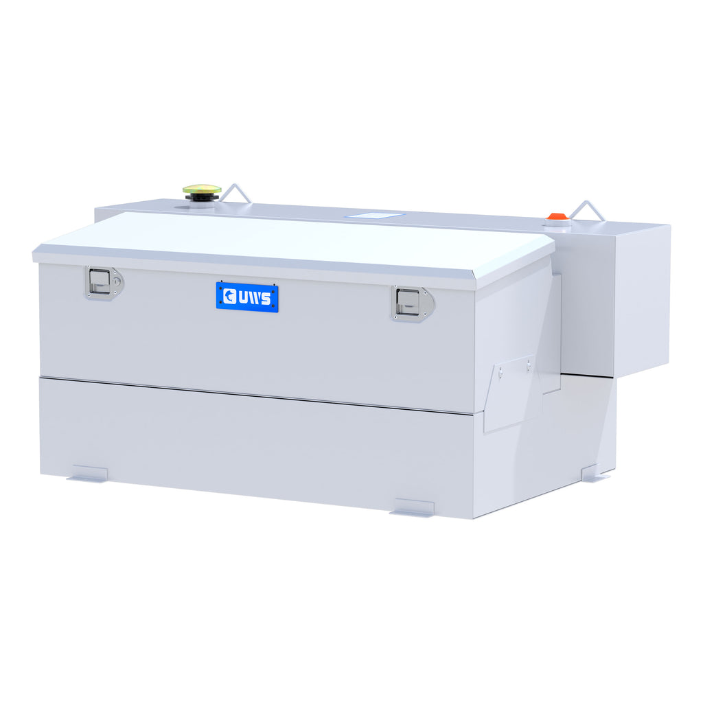 UWS ST-100HH-CB-W White Hammerhead-Style 100-Gallon Steel-Aluminum Combo Transfer Tank