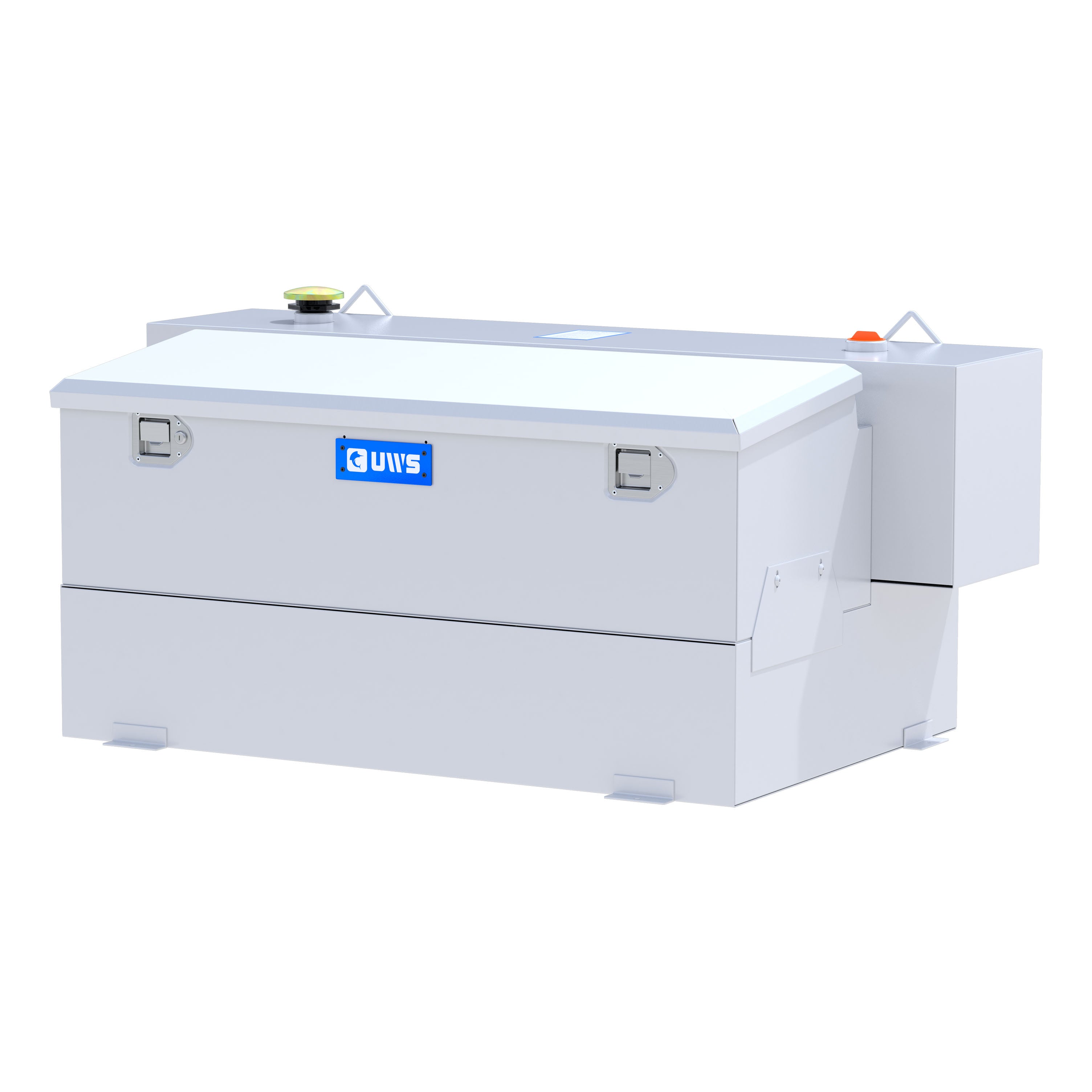 UWS ST-100HH-CB-W White Hammerhead-Style 100-Gallon Steel-Aluminum Combo Transfer Tank