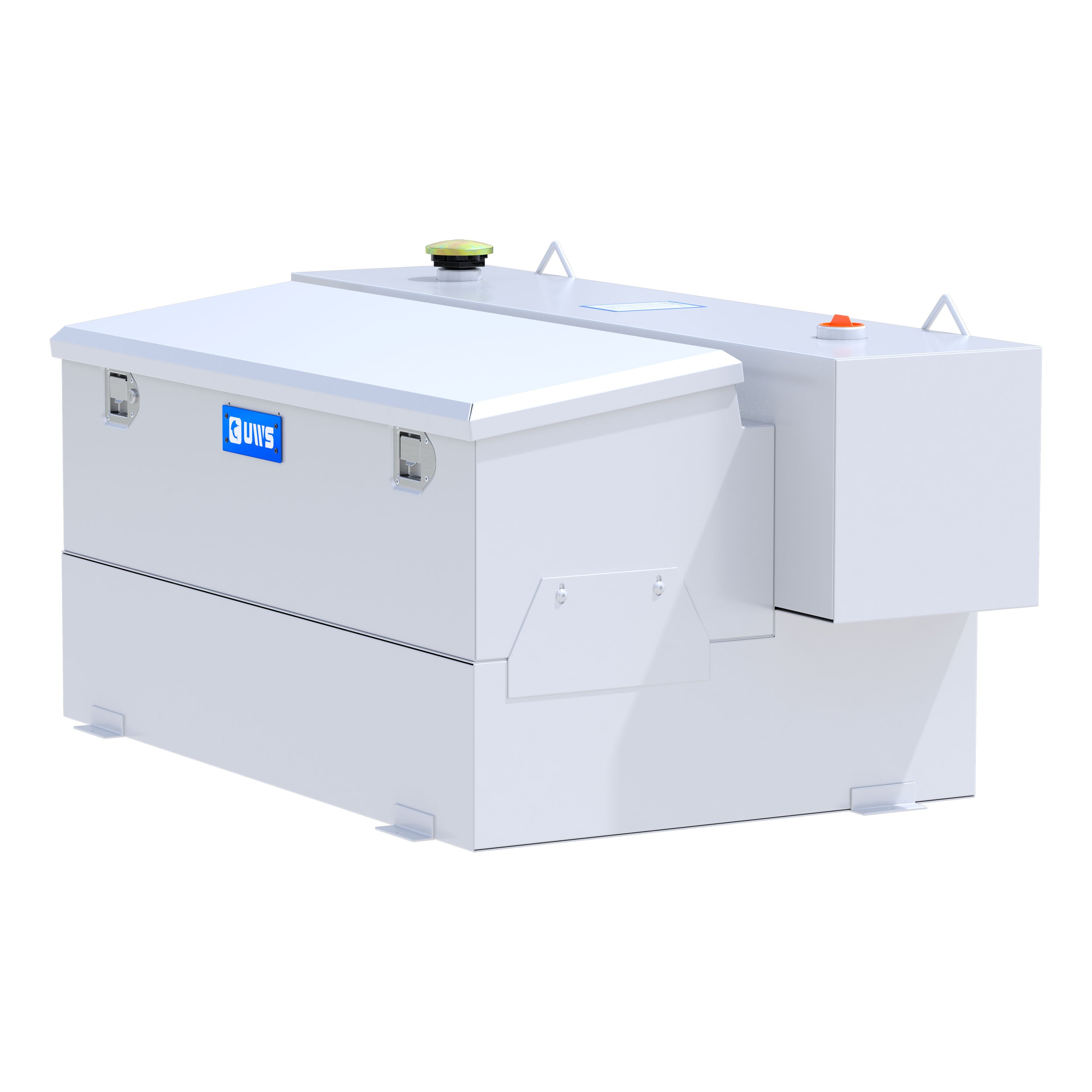 UWS ST-100HH-CB-W White Hammerhead-Style 100-Gallon Steel-Aluminum Combo Transfer Tank
