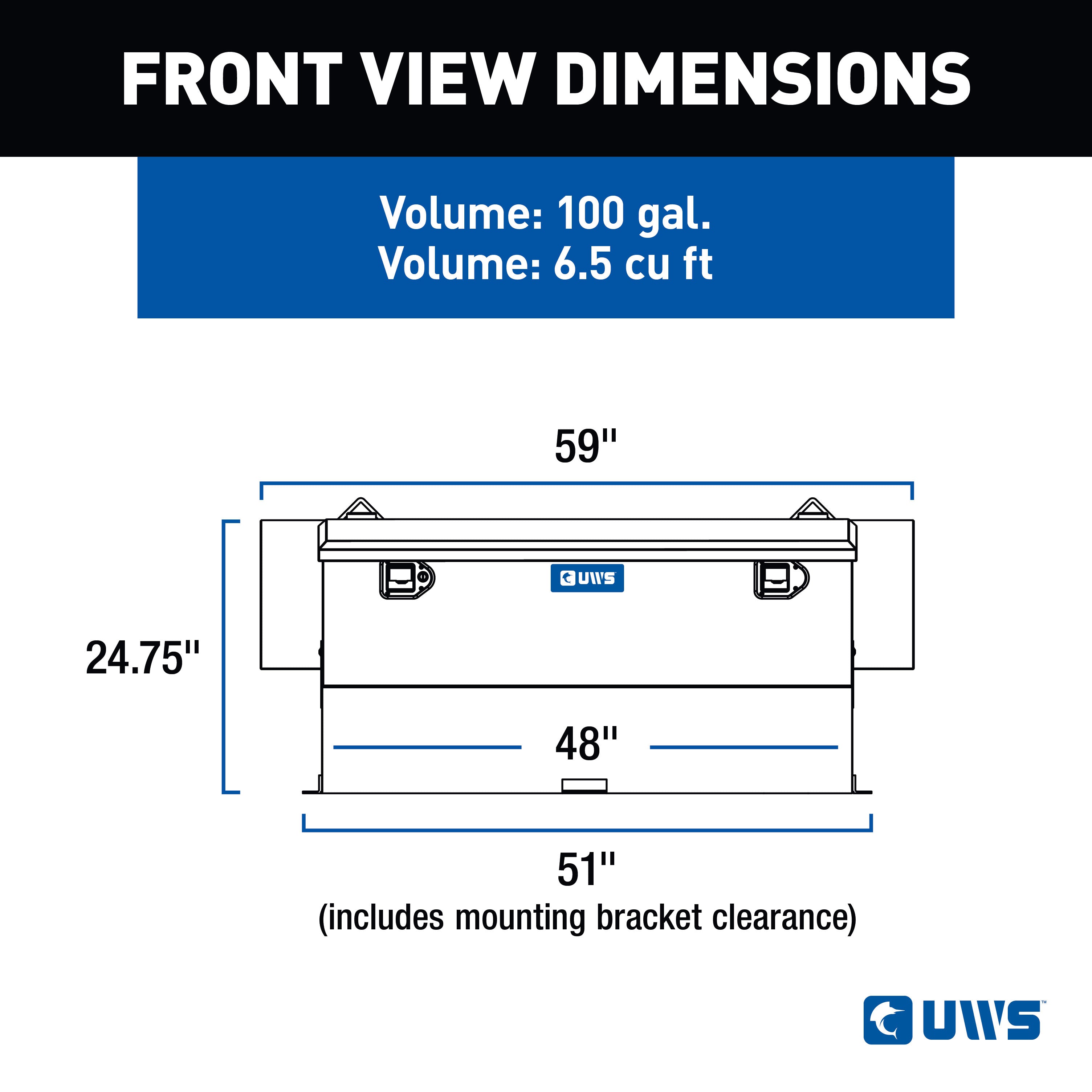 UWS ST-100HH-CB-W White Hammerhead-Style 100-Gallon Steel-Aluminum Combo Transfer Tank