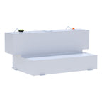 UWS ST-100HH-W White Hammerhead-Style 100-Gallon L-Shape Steel Transfer Tank