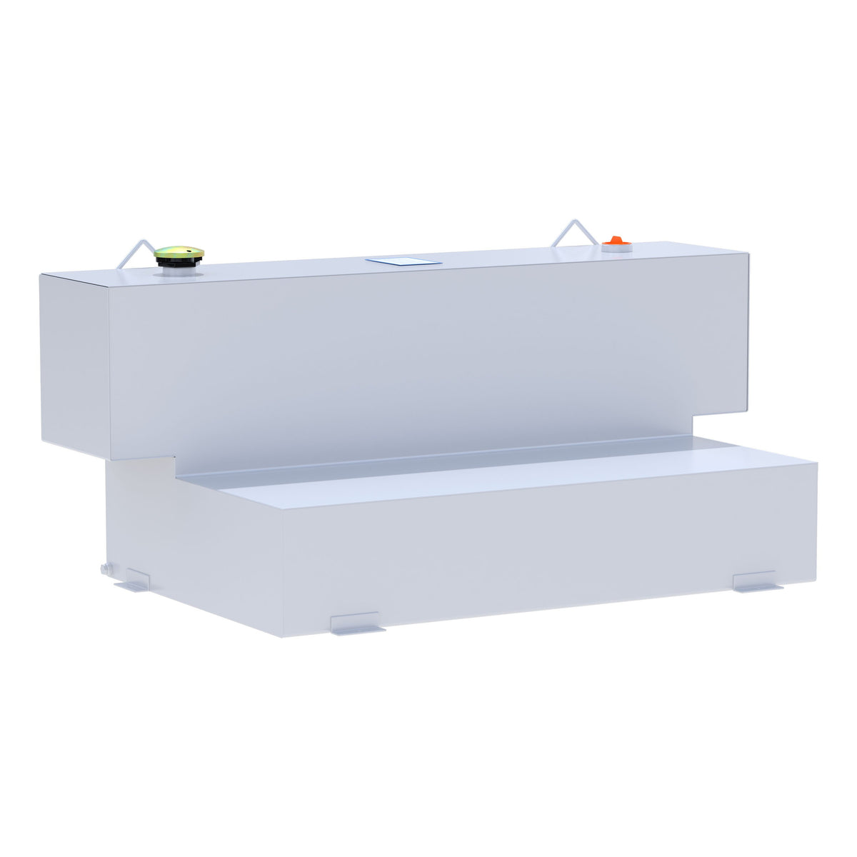 UWS ST-100HH-W White Hammerhead-Style 100-Gallon L-Shape Steel Transfer Tank