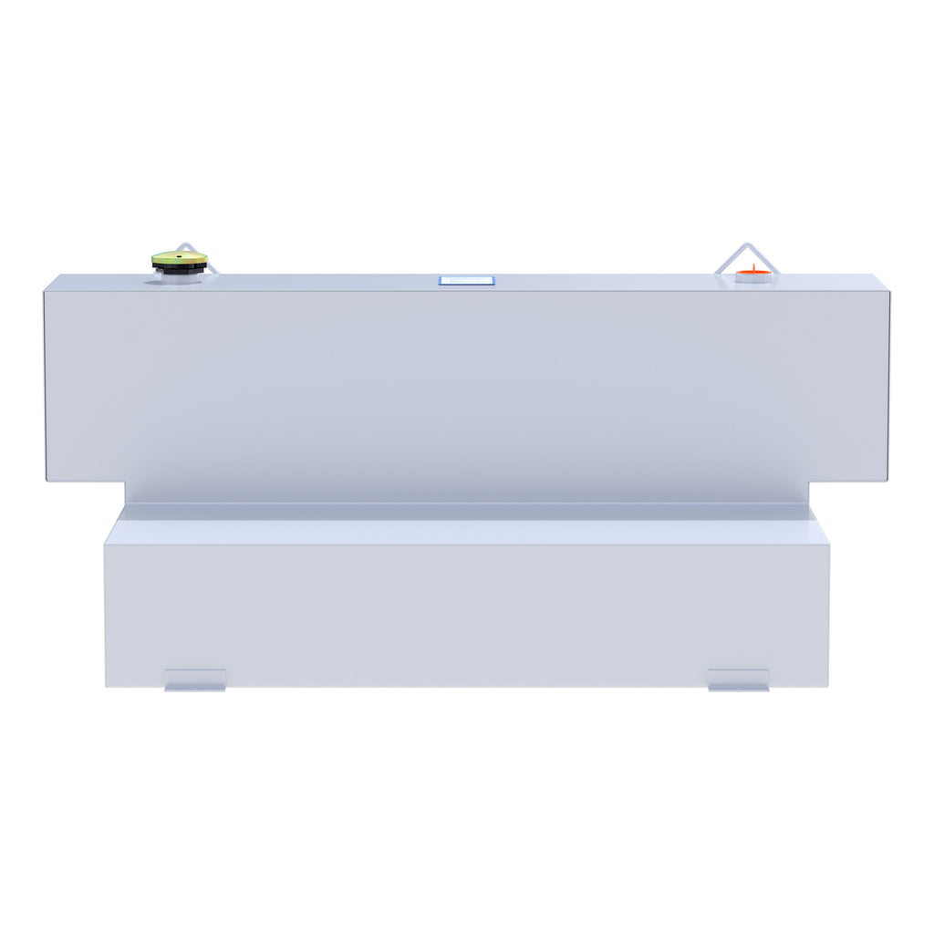 UWS ST-100HH-W White Hammerhead-Style 100-Gallon L-Shape Steel Transfer Tank