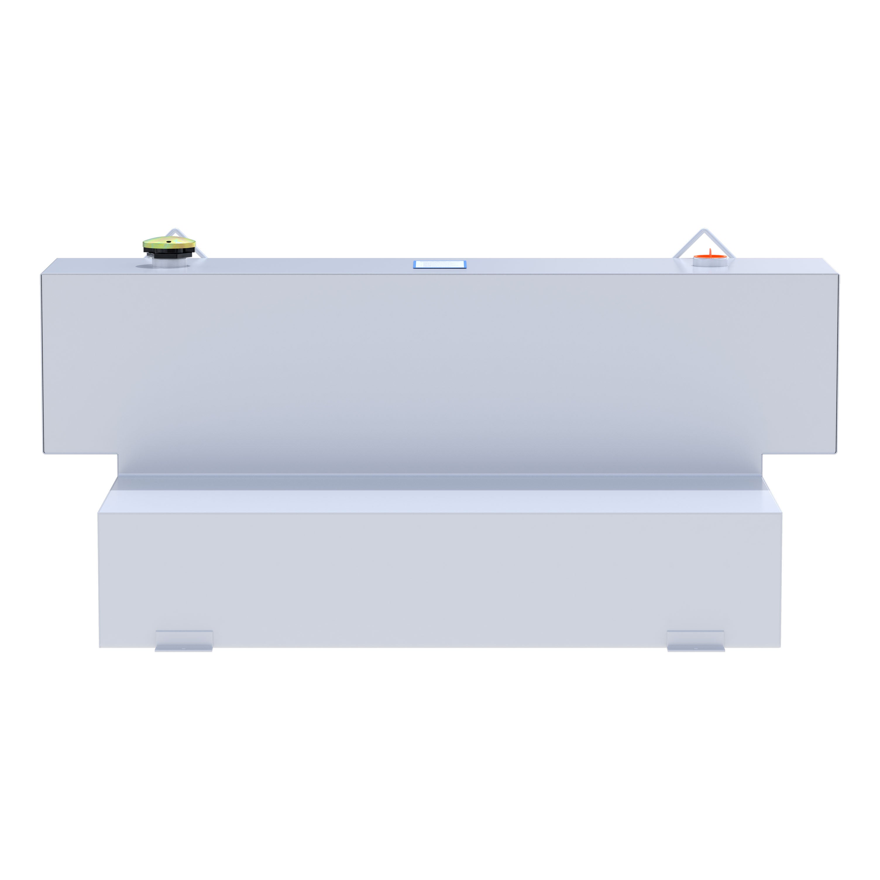 UWS ST-100HH-W White Hammerhead-Style 100-Gallon L-Shape Steel Transfer Tank
