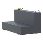 UWS ST-75-L-MB Matte Black 75-Gallon L-Shape Steel Transfer Tank