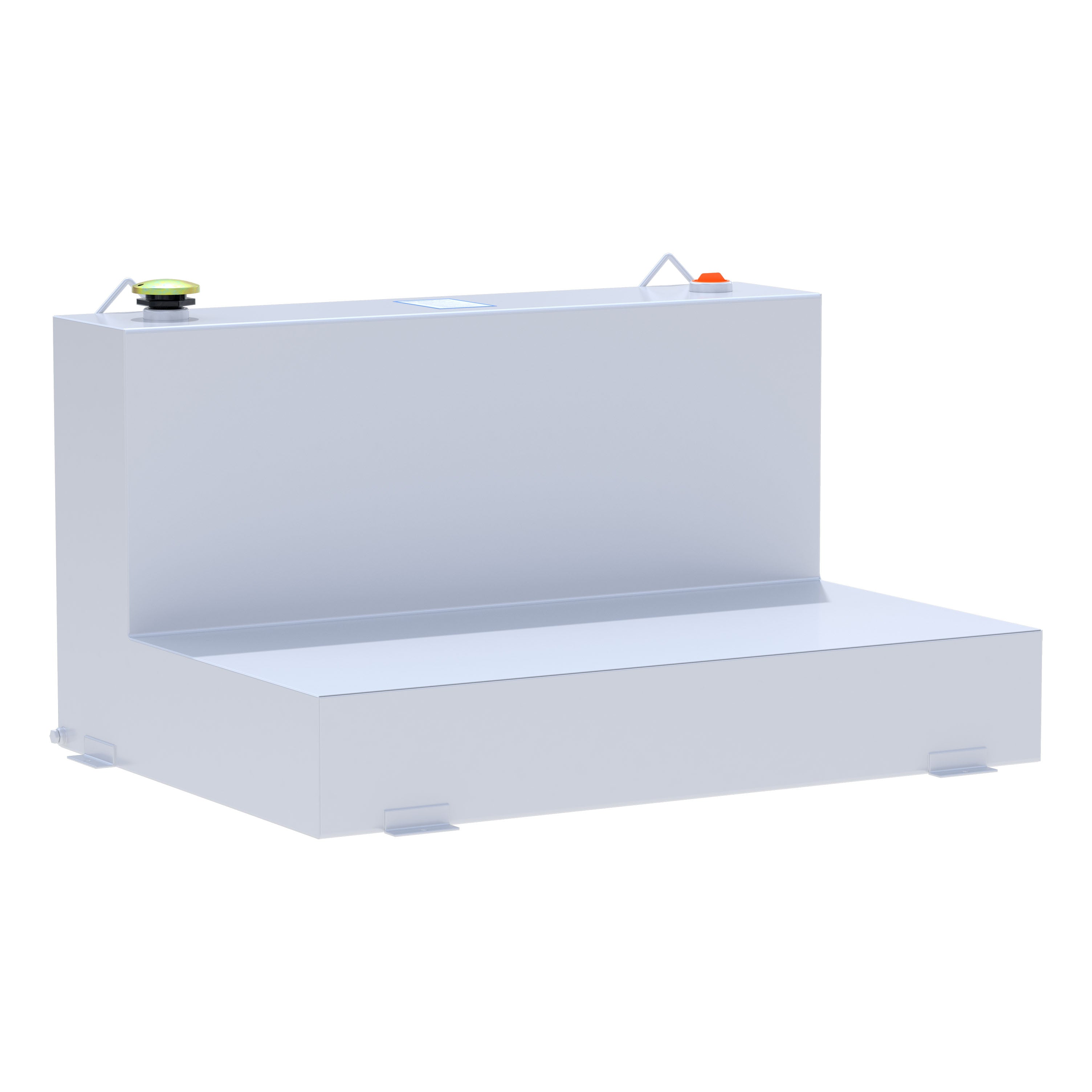 UWS ST-85-L-W White 85-Gallon L-Shape Steel Transfer Tank