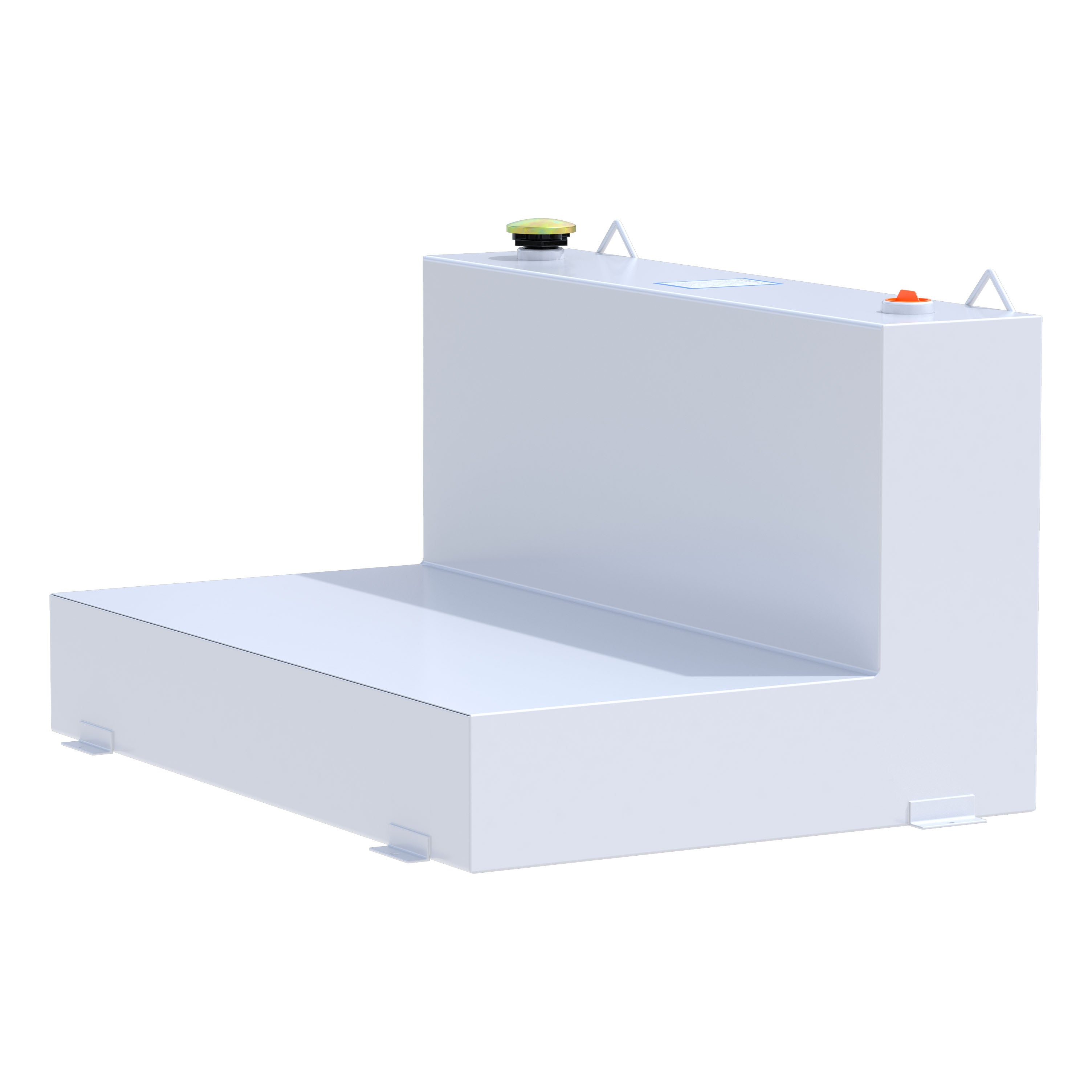 UWS ST-85-L-W White 85-Gallon L-Shape Steel Transfer Tank