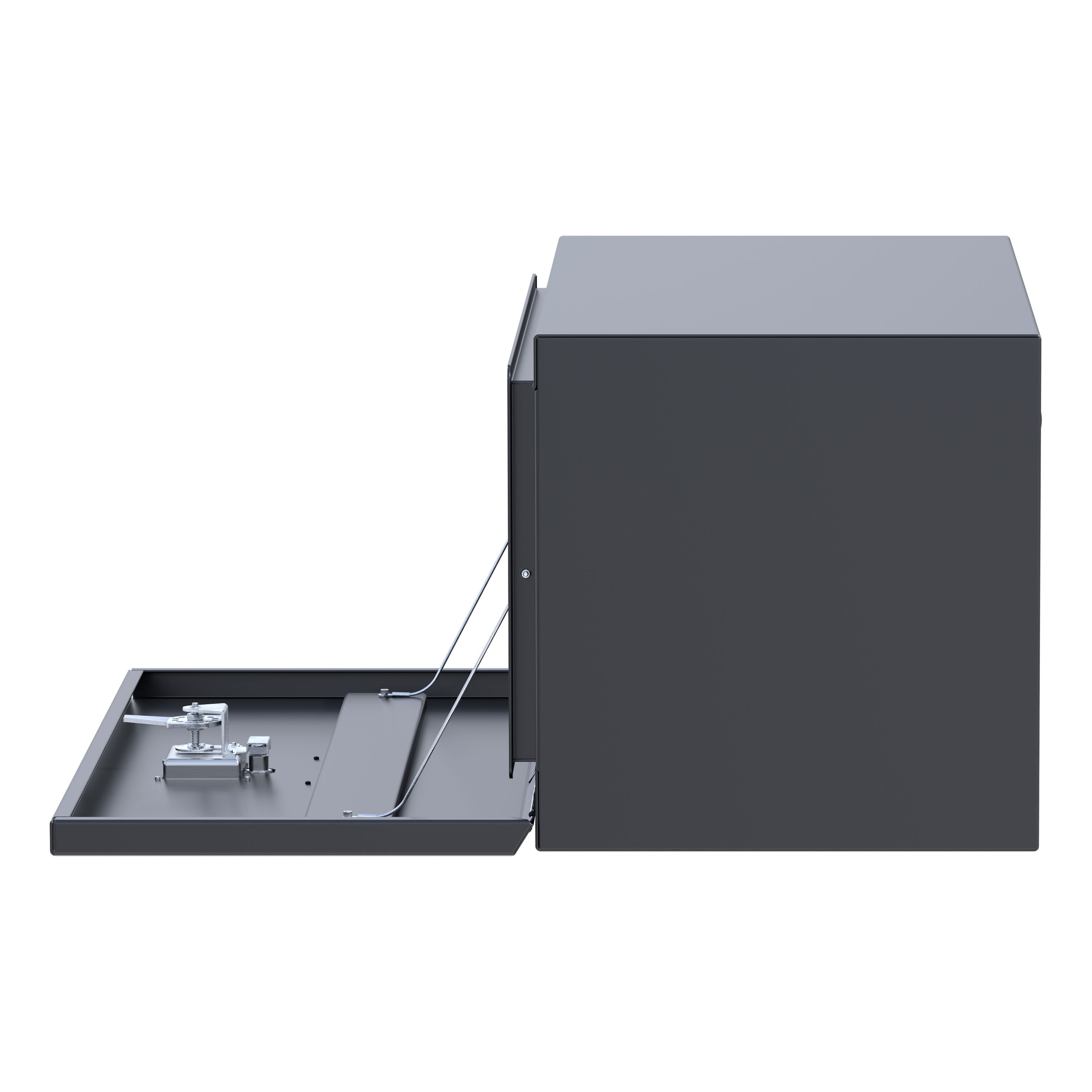 UWS ST-TBUB-36-MB Matte Black Steel 36" Single-Door Underbody Tool Box