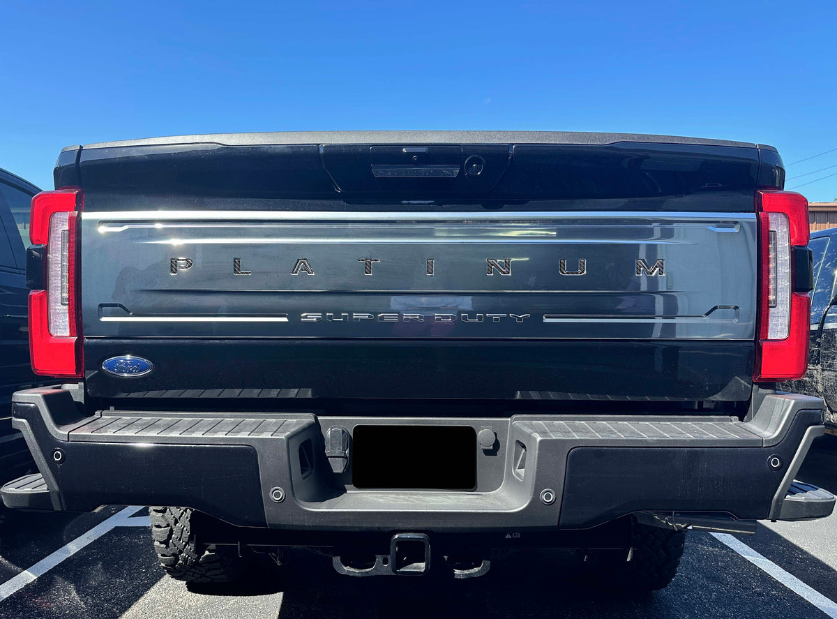 Platinum Tailgate Letter Inserts Fits 2023-2024 Ford Super Duty Platinum & 2025-2026 Platinum Plus