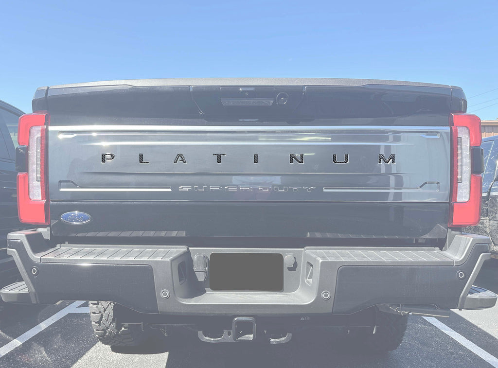 Platinum Tailgate Letter Inserts Fits 2023-2024 Ford Super Duty Platinum & 2025-2026 Platinum Plus