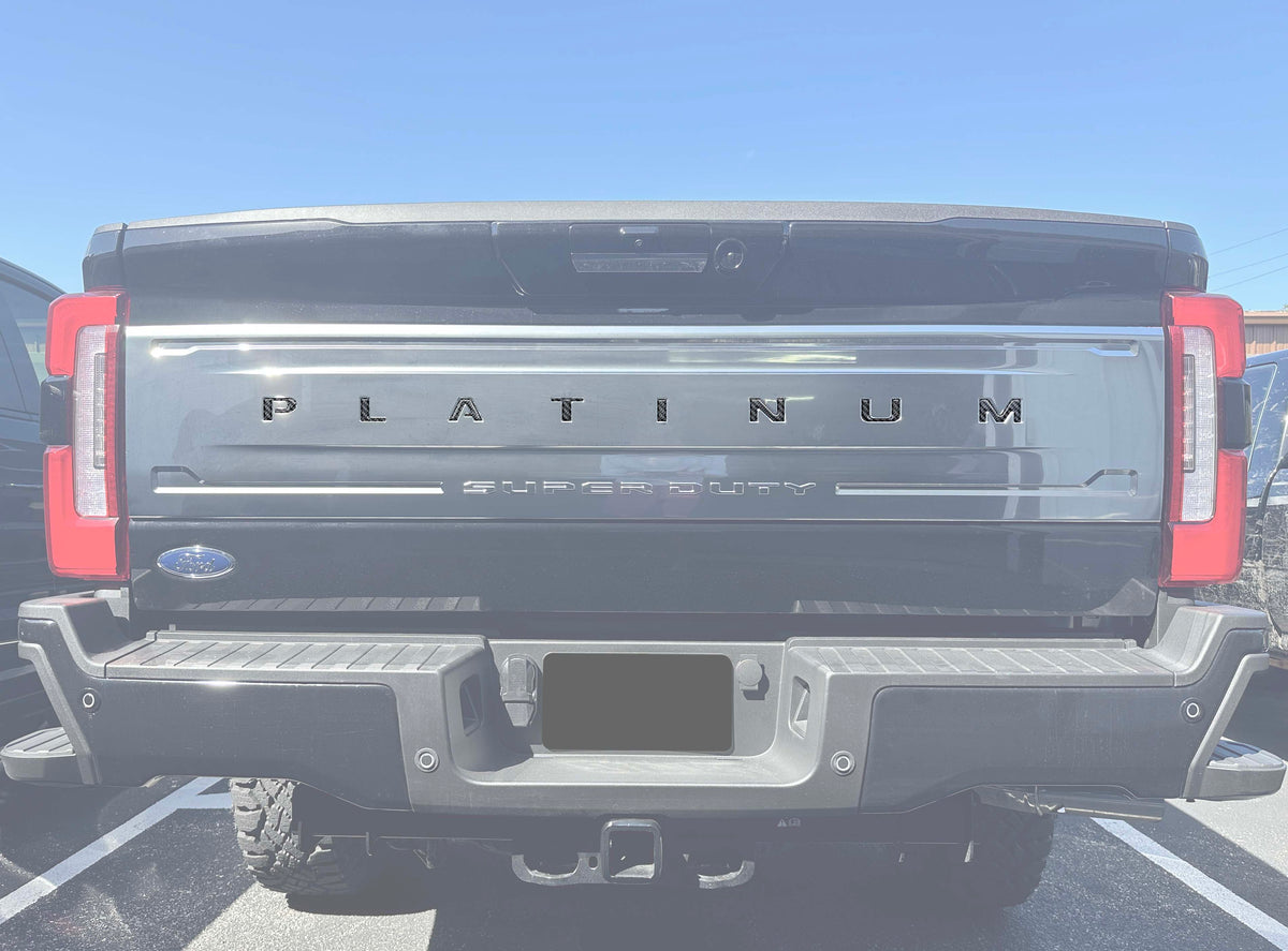 Platinum Tailgate Letter Inserts Fits 2023-2024 Ford Super Duty Platinum & 2025-2026 Platinum Plus