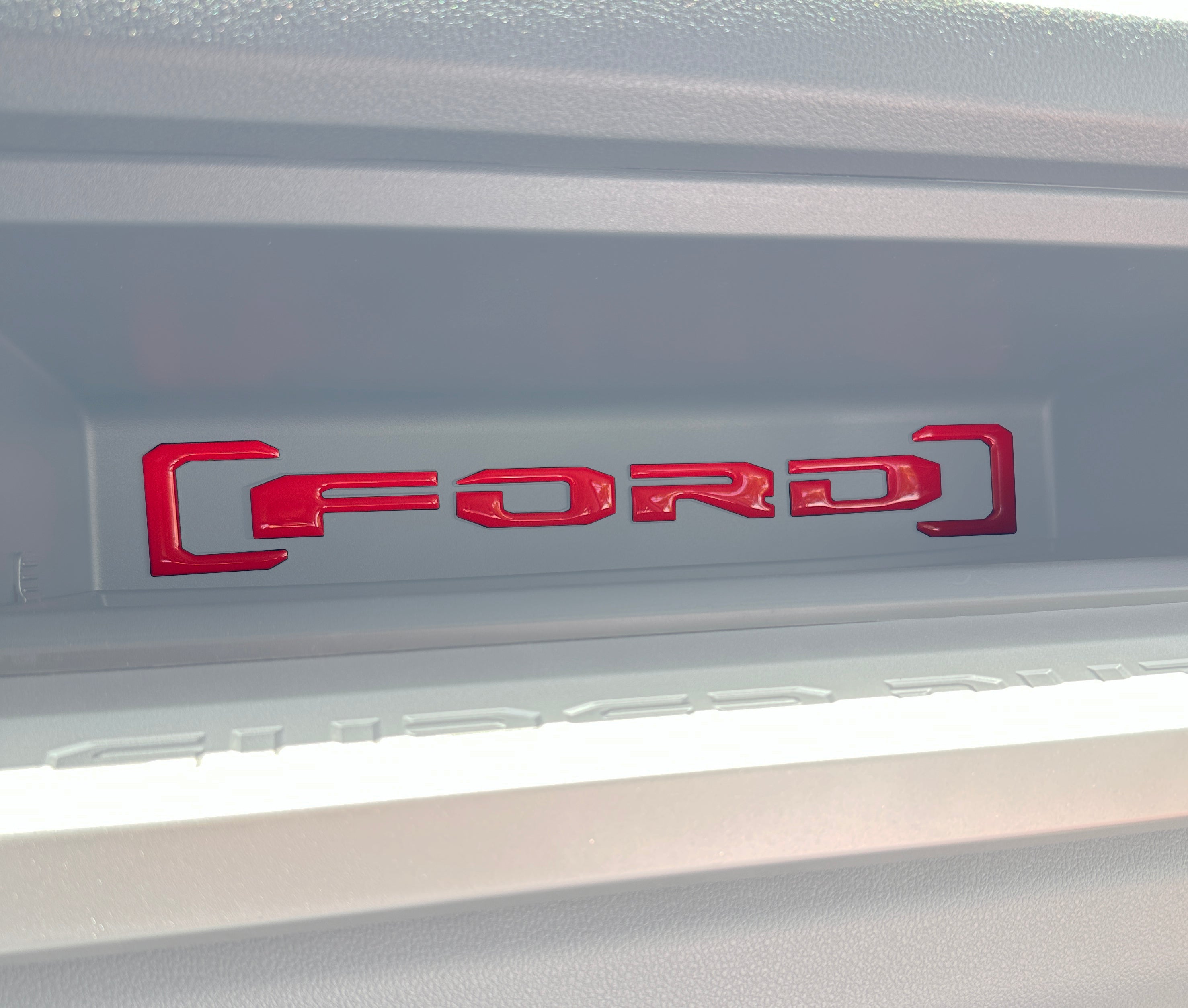 Upper Glove Box Letter Overlays Fits 2023-2026 Ford Super Duty