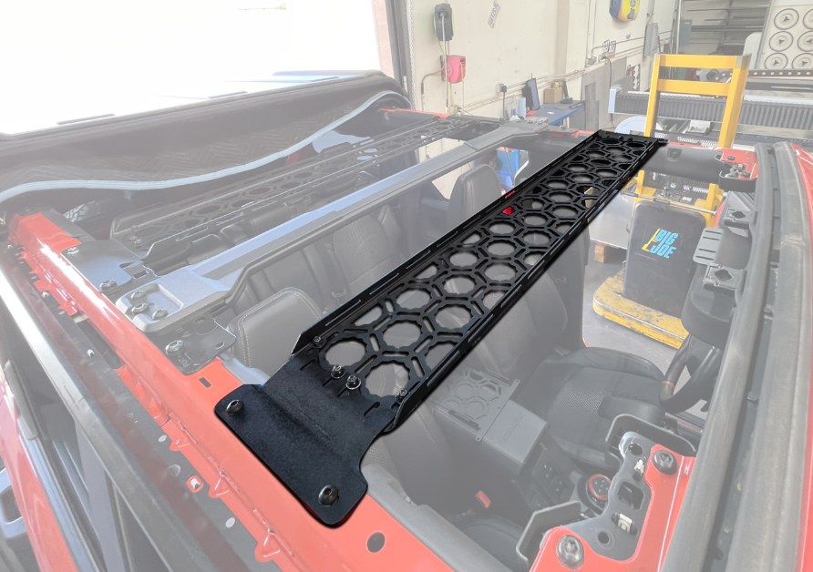 Foutz Motorsports Inside Roof Panel Mount (across front section) by Adapt-A-Panel 2022-2026 Ford Bronco Raptor