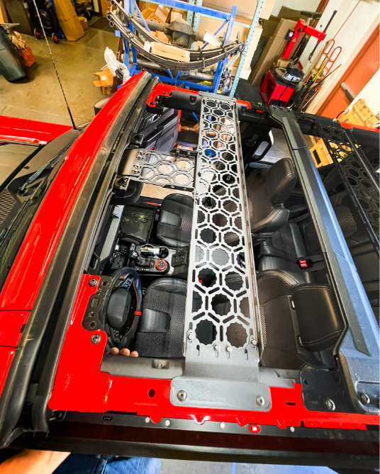 Foutz Motorsports Inside Roof Mount (across front seats with short front panel) by Adapt-A-Panel 2022-2026 Ford Bronco Raptor