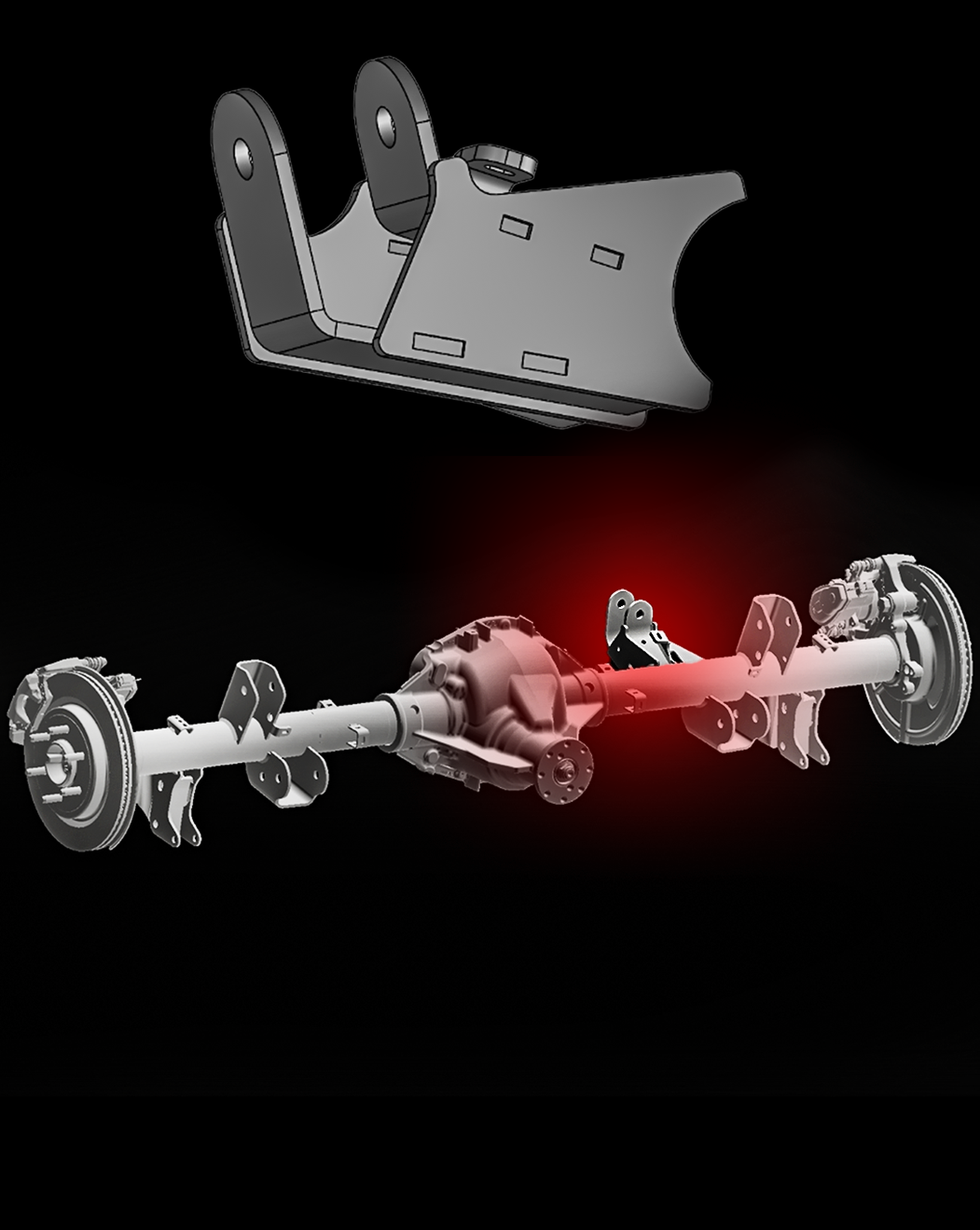 Foutz Motorsports 5-Link Rear Axle Panhard Bar Mount – Stock Position, Weld-On 2021-2023 Ford F-150 Raptor