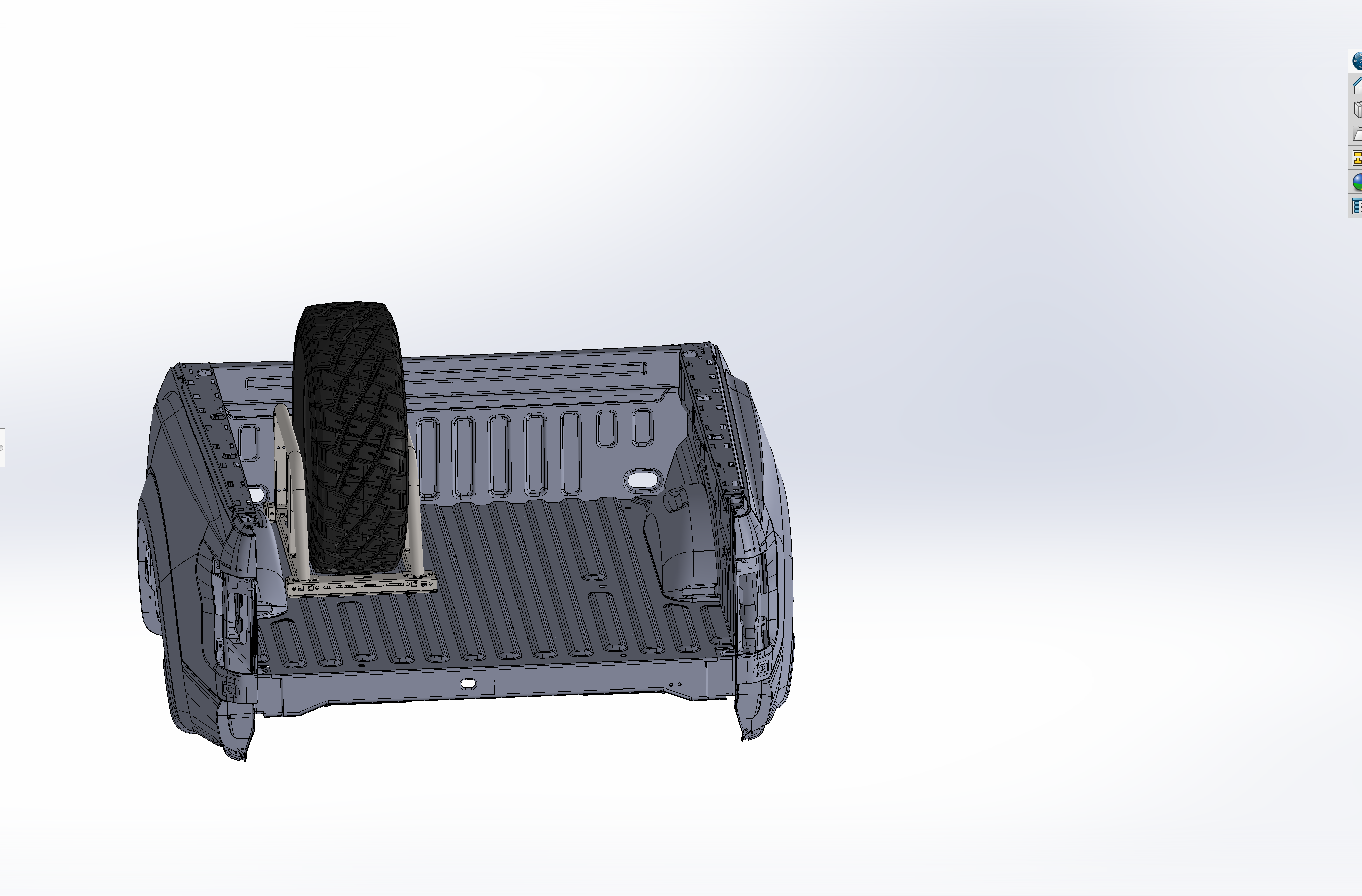 Foutz Motorsports Single Tire Carrier Quick Release Modular Bed Organizer