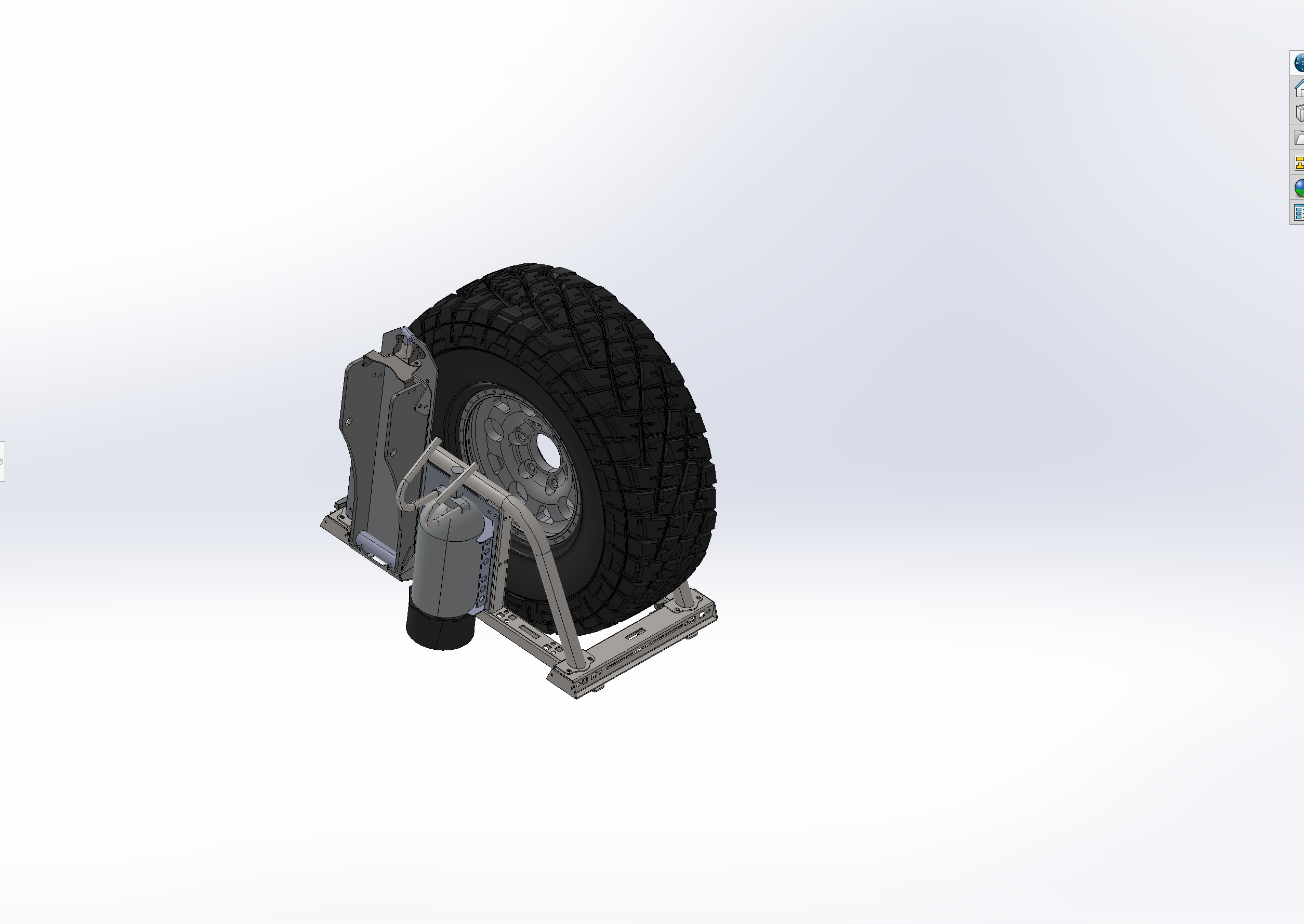 Foutz Motorsports Single Tire Carrier Quick Release Modular Bed Organizer