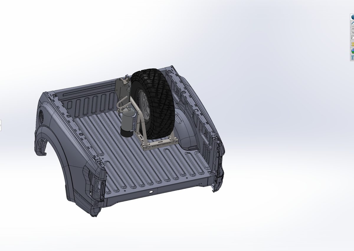 Foutz Motorsports Single Tire Carrier Quick Release Modular Bed Organizer