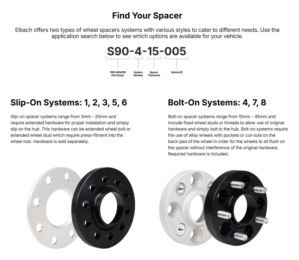 Eibach 20-26 Ford Explorer Pro-Spacer 30mm Wheel Spacers, Black - Apollo Off-Road