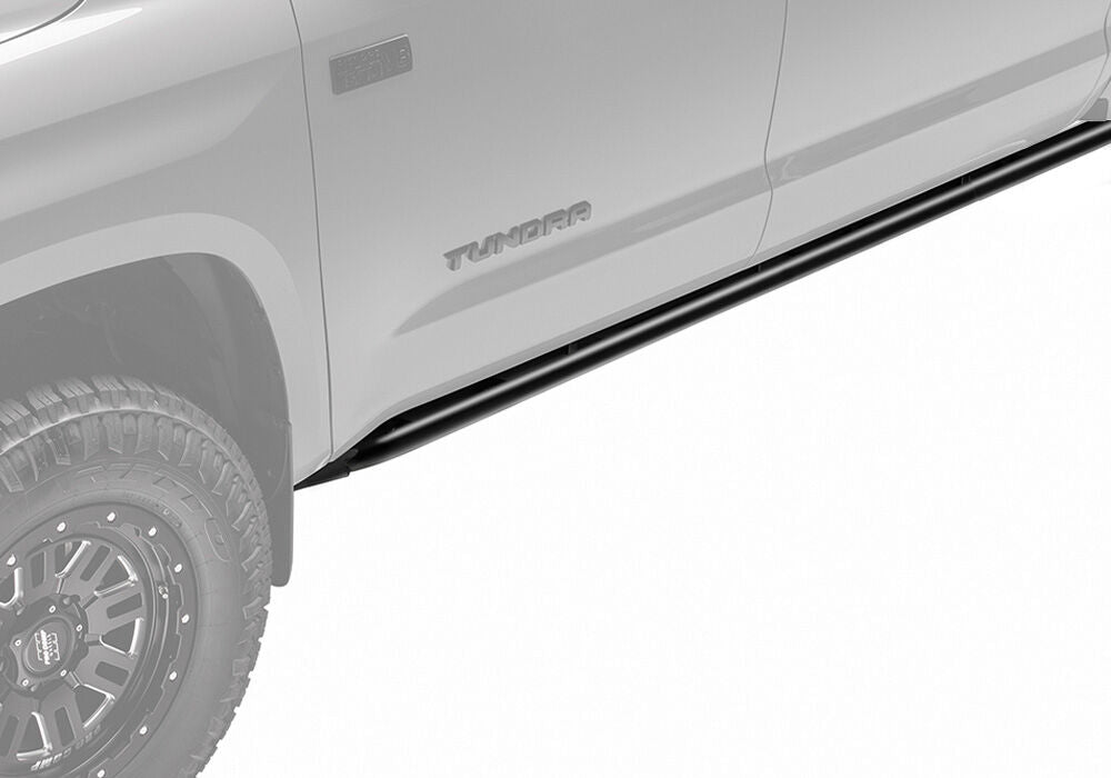 RKR Rock Rails Cab Length (2 Steps per Side) without Kick Out 2007-2021 Toyota Tundra CrewMax Textured Black NFab