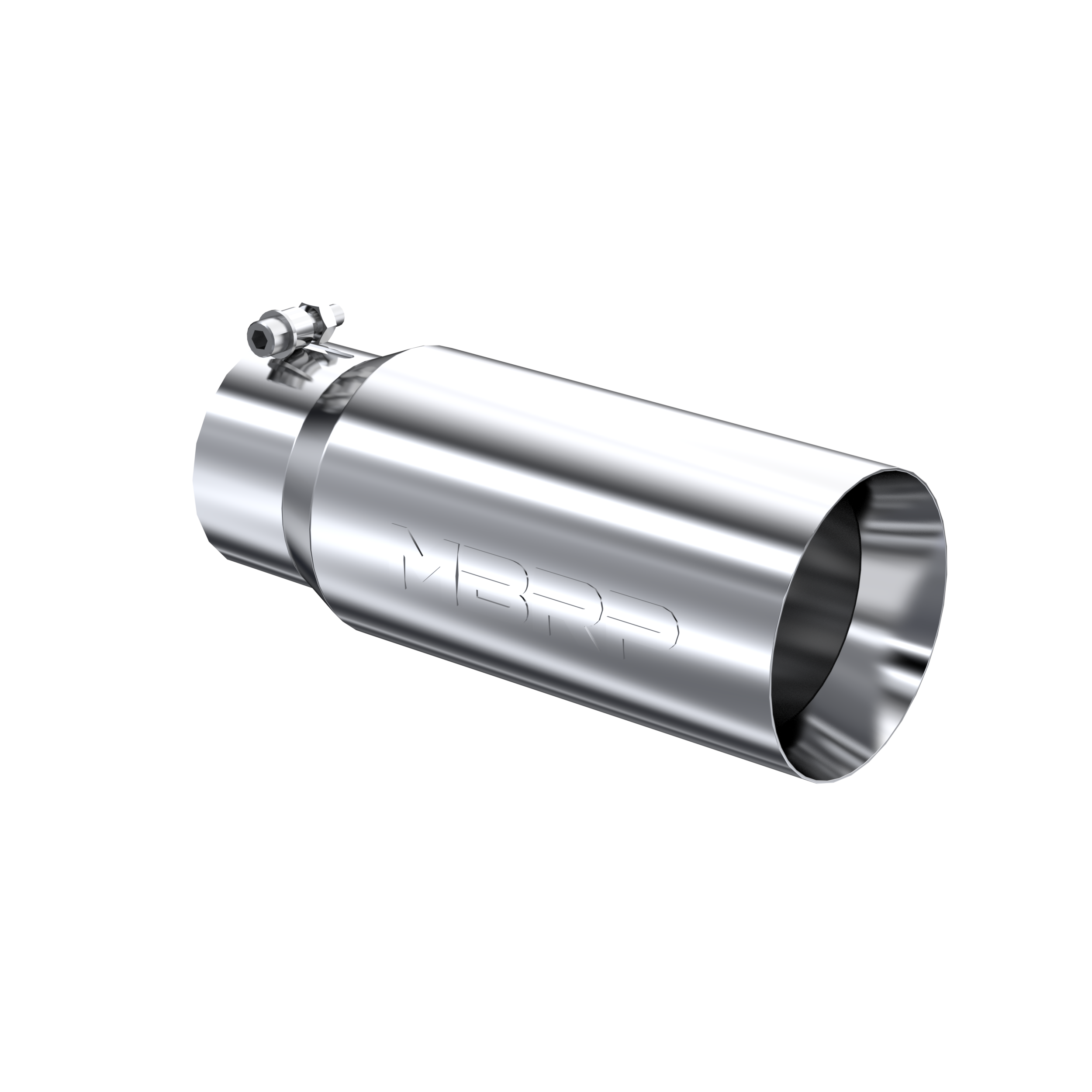 Exhaust Tail Pipe Tip 5 Inch O.D. Dual Wall Straight 4 Inch Inlet 12 Inch Length T304 Stainless Steel MBRP