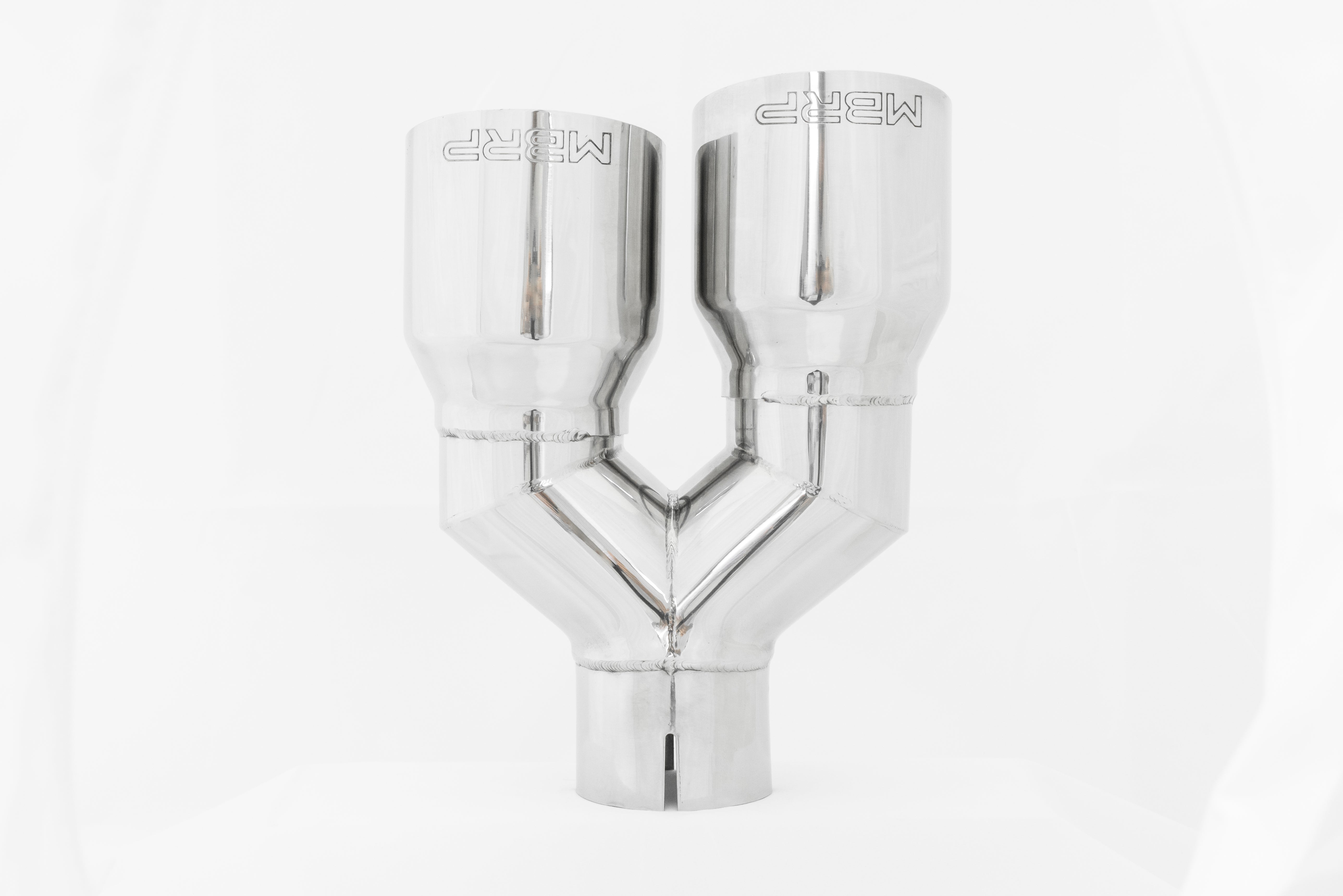 T304 Stainless Steel Tip 2.5 Inch ID Dual 3.5 Inch OD Out 9.5 Inch Length Single Wall MBRP