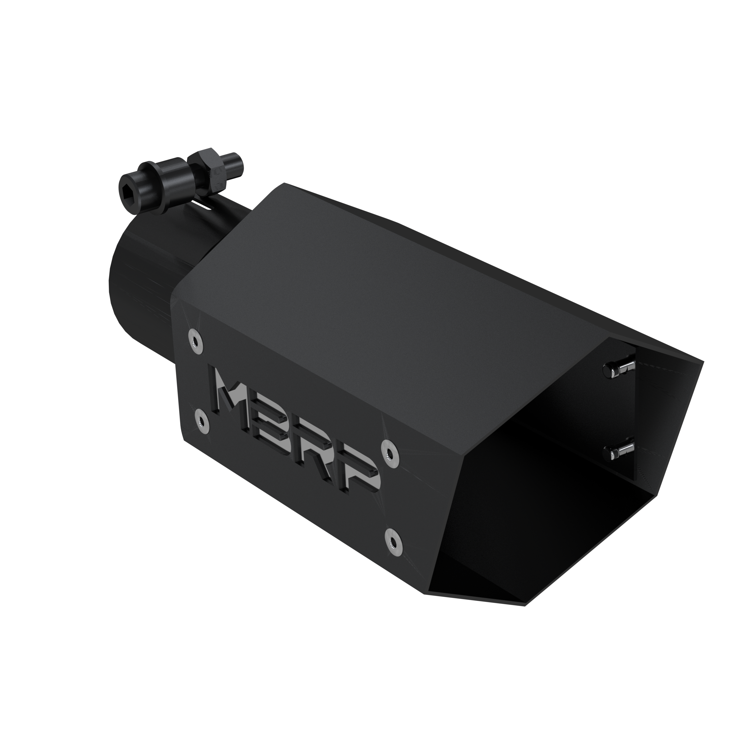Universal 4 Inch Hexagon Shaped 2.5 Inch Inlet 10 Inch Assembled Black Hardware MBRP Exhaust Tip