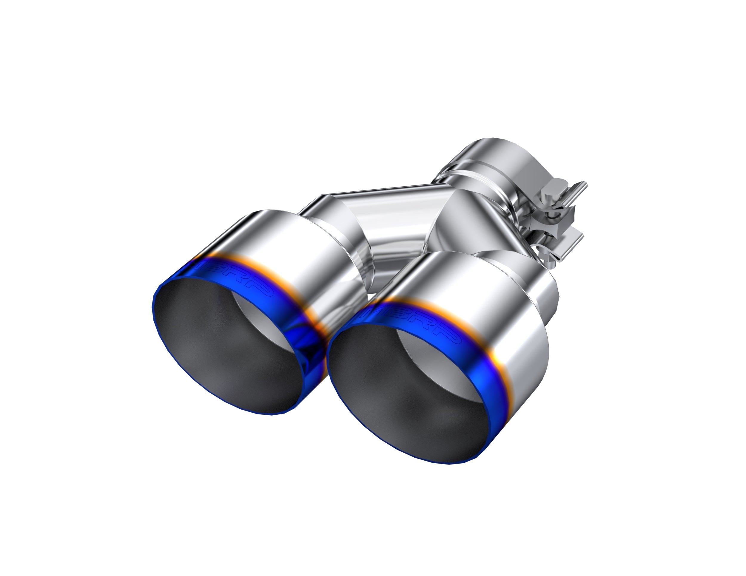 T304 Stainless Steel Burnt End Tip Pro Series 2.5 Inch ID Dual 4 Inch OD Out 9.55 Inch Length Single Wall MBRP