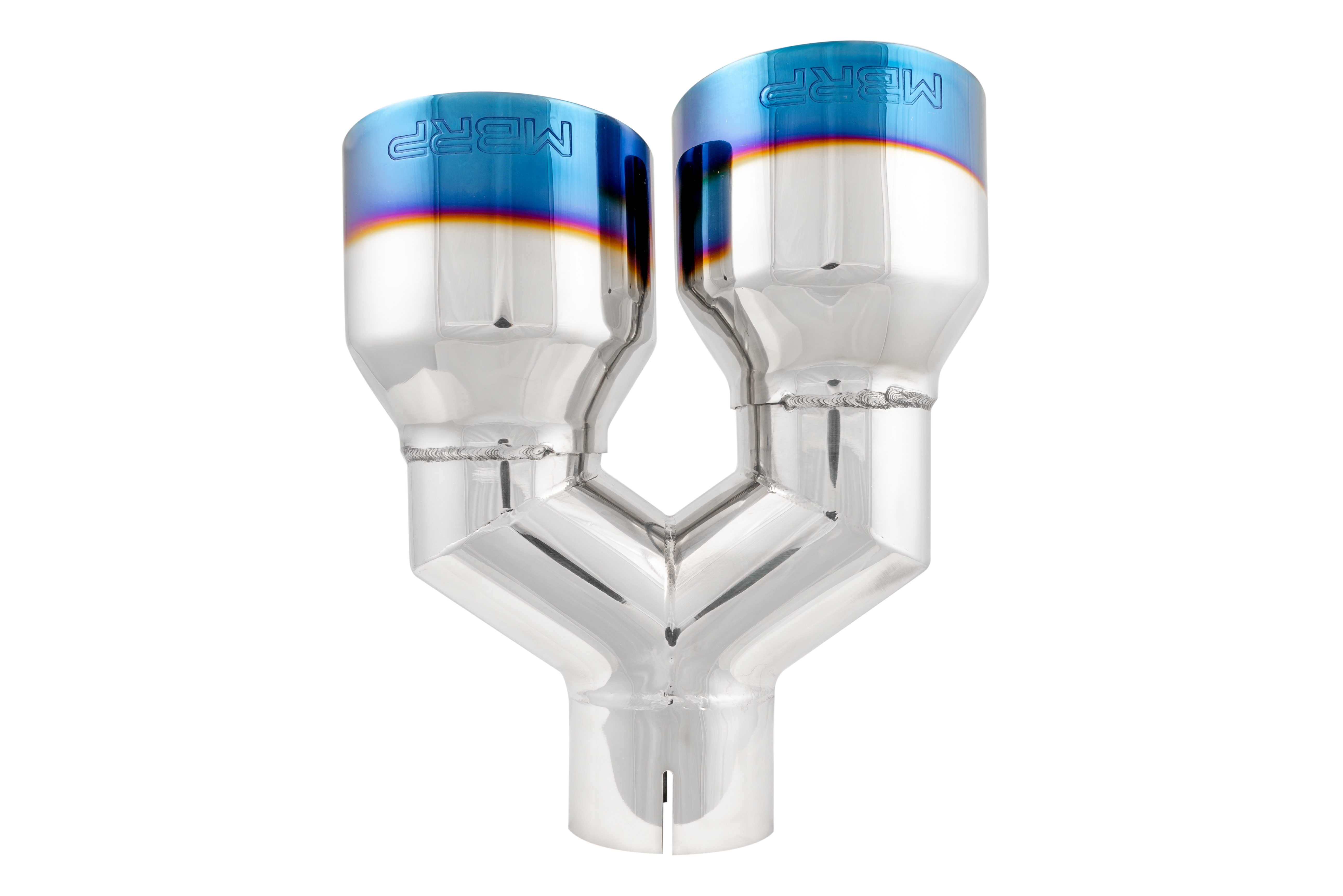 T304 Stainless Steel Burnt End Tip Pro Series 2.5 Inch ID Dual 4 Inch OD Out 9.55 Inch Length Single Wall MBRP