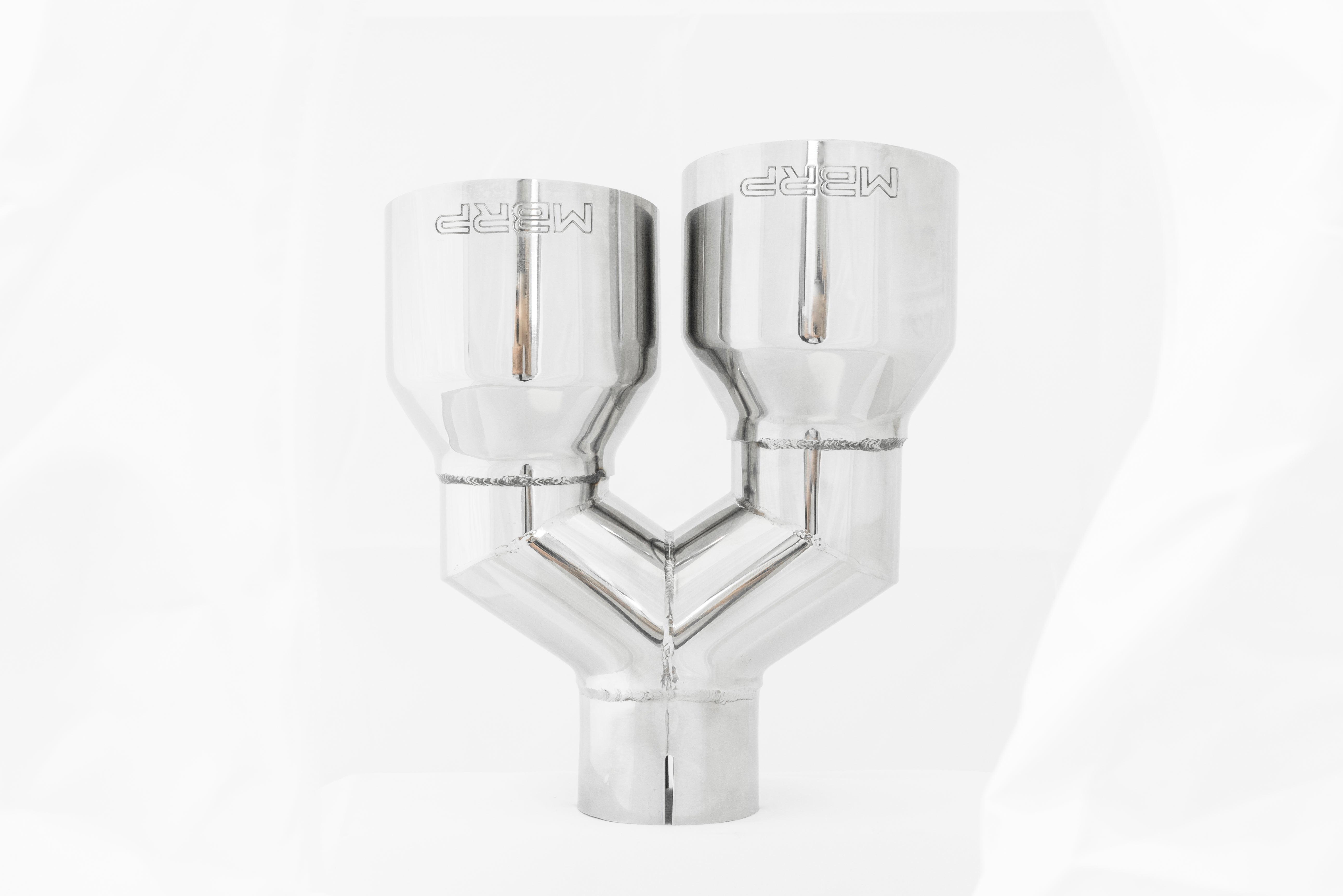 T304 Stainless Steel Tip 2.5 Inch ID Dual 4 Inch OD Out 9.55 Inch Length Single Wall MBRP