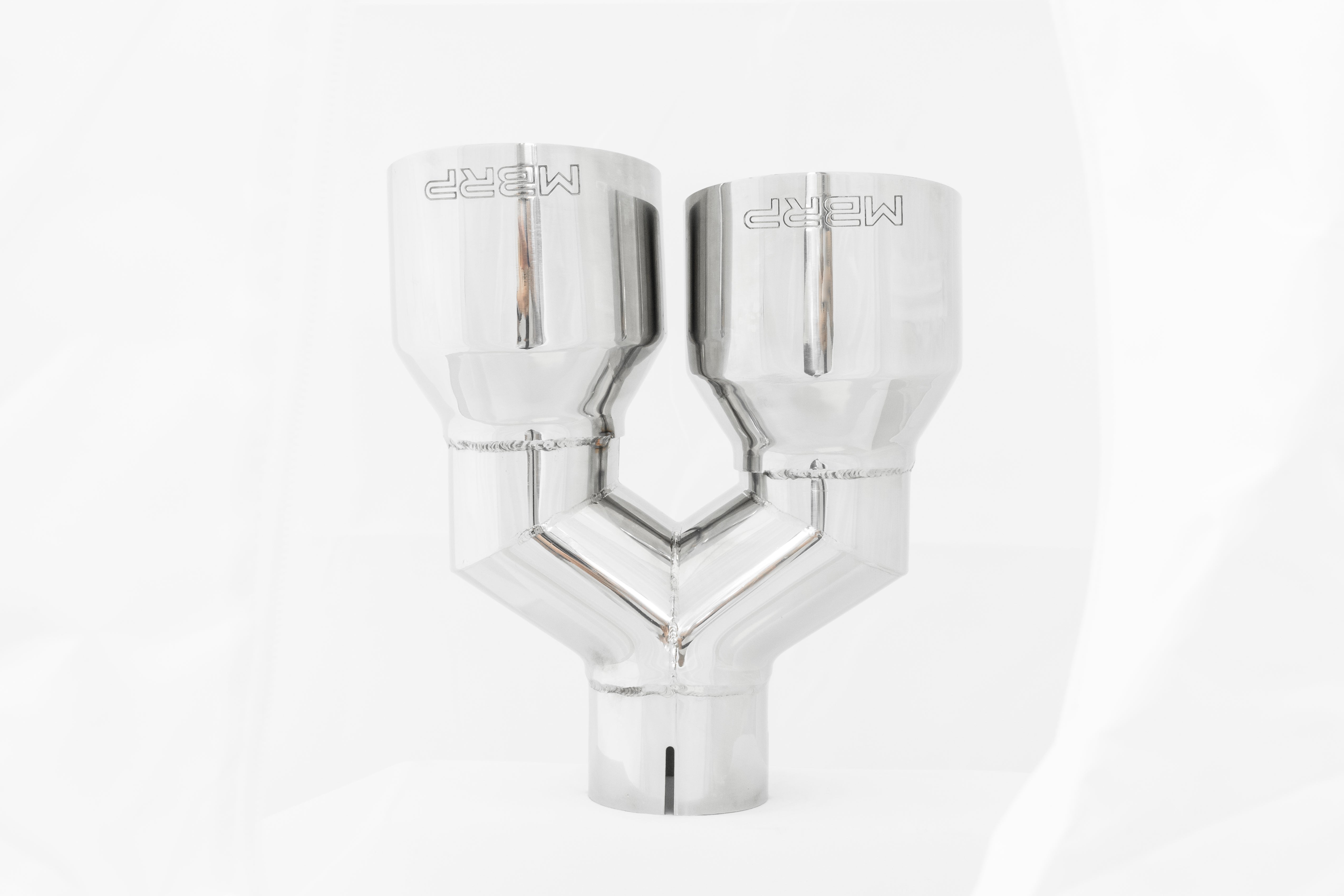T304 Stainless Steel Tip  2.5 Inch ID Dual 4 Inch OD Out 9.55 Inch Length Single Wall MBRP