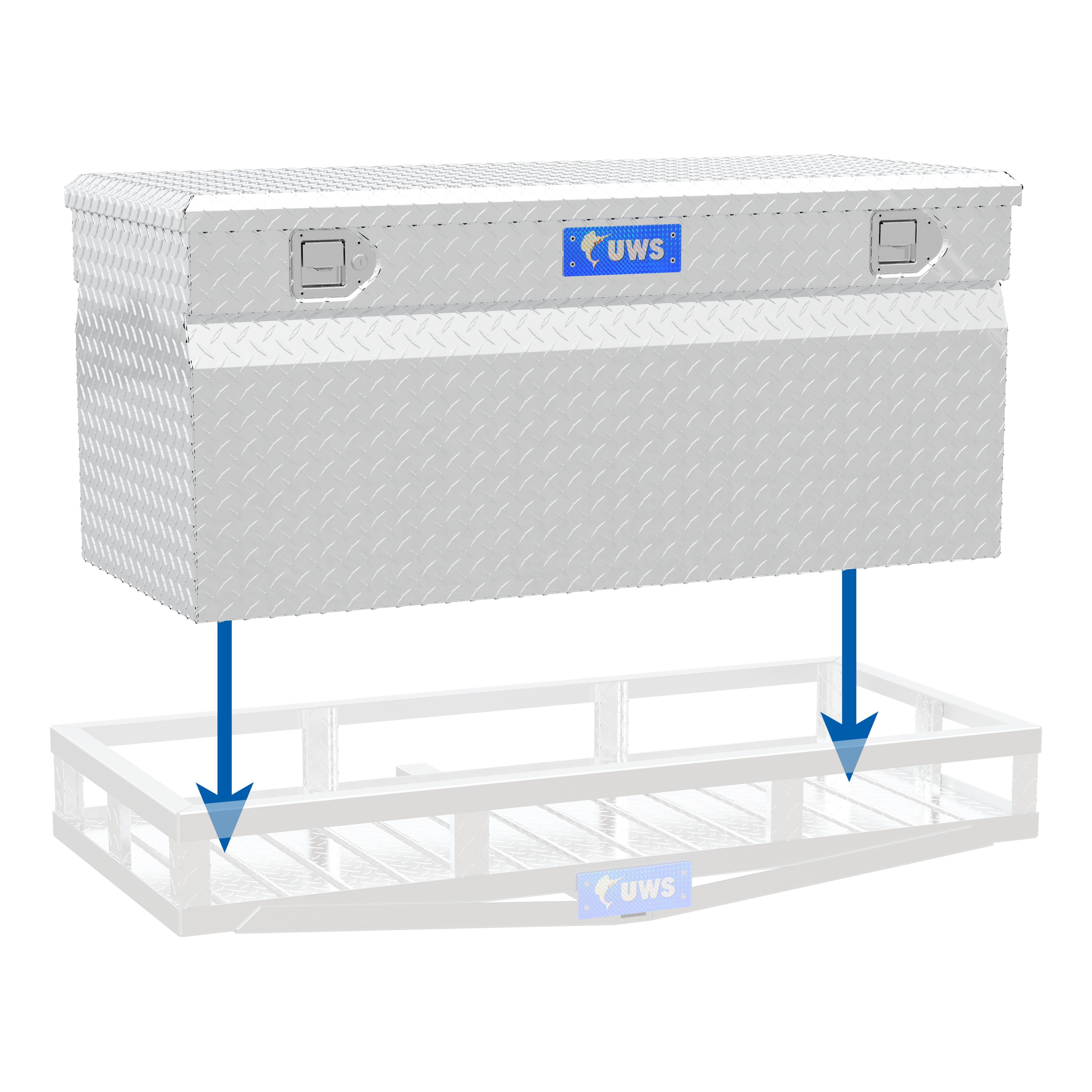 UWS TBC-48-DD Bright Aluminum 48" Cargo Carrier Utility Chest Box (LTL Shipping Only)