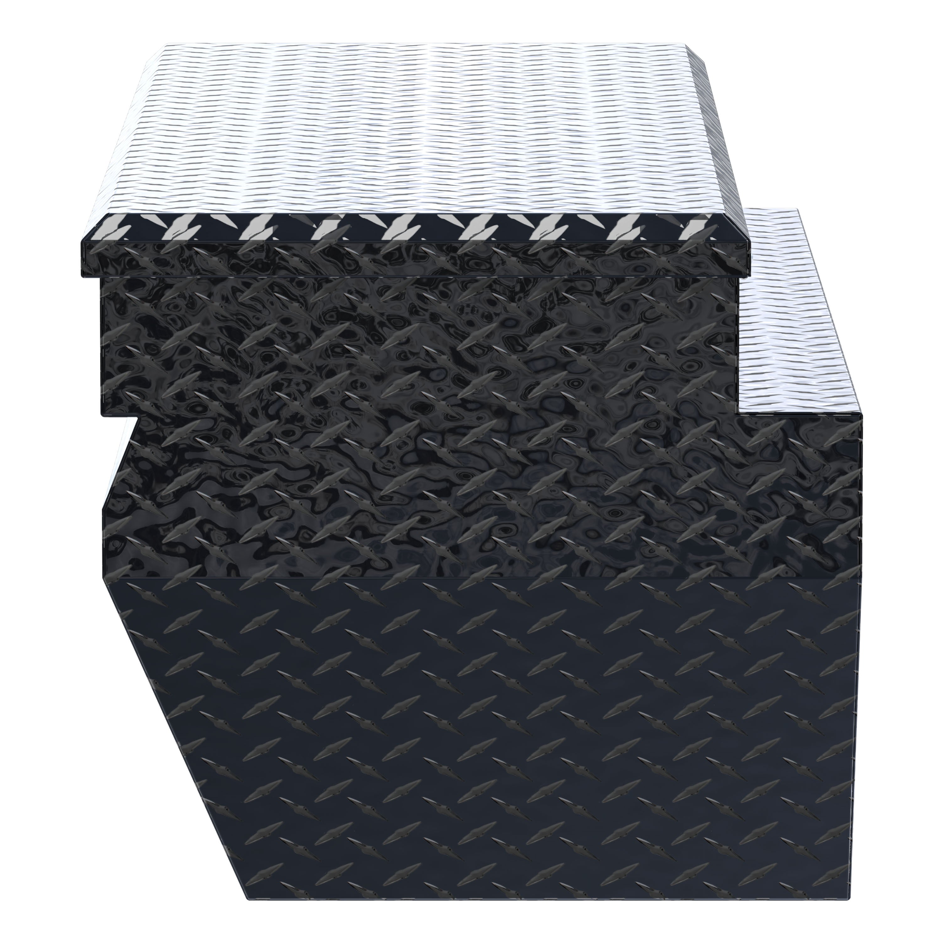 UWS TBC-55-WN-BLK Gloss Black Aluminum 55" Wedged Angled Utility Chest Box (LTL Shipping Only)