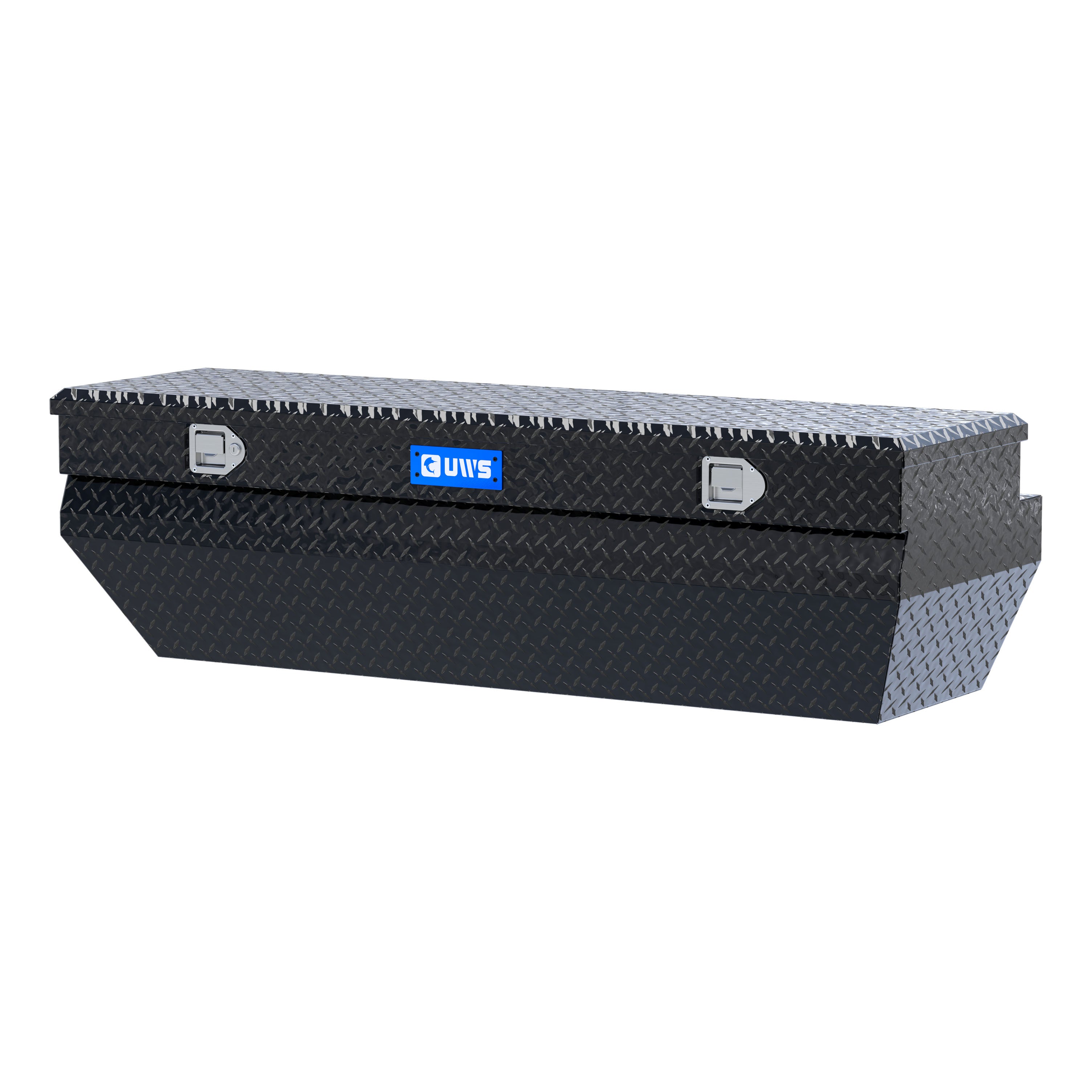 UWS TBC-62-WN-BLK Gloss Black Aluminum 62" Wedged Angled Utility Chest Box (LTL Shipping Only)