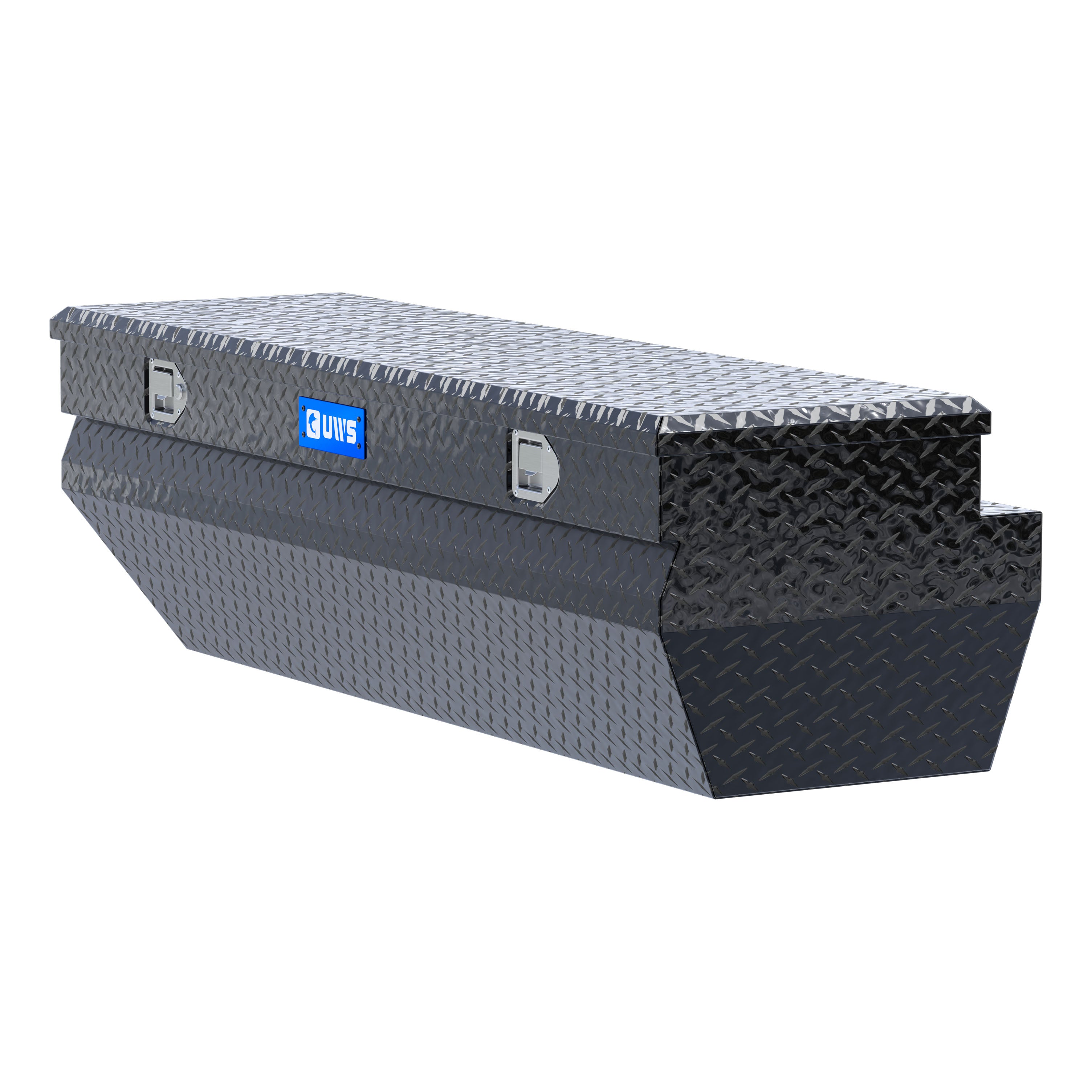 UWS TBC-62-WN-BLK Gloss Black Aluminum 62" Wedged Angled Utility Chest Box (LTL Shipping Only)