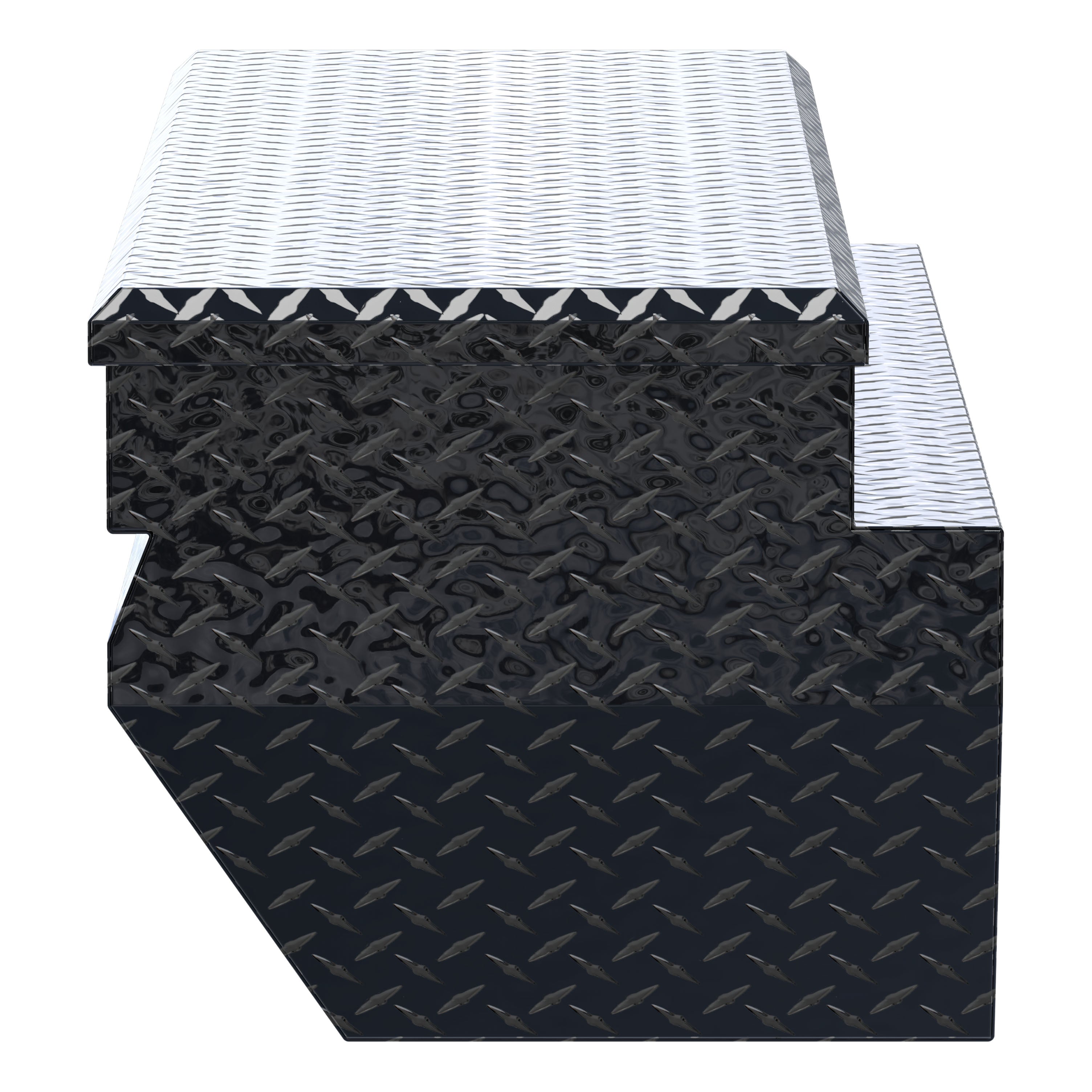 UWS TBC-62-WN-BLK Gloss Black Aluminum 62" Wedged Angled Utility Chest Box (LTL Shipping Only)