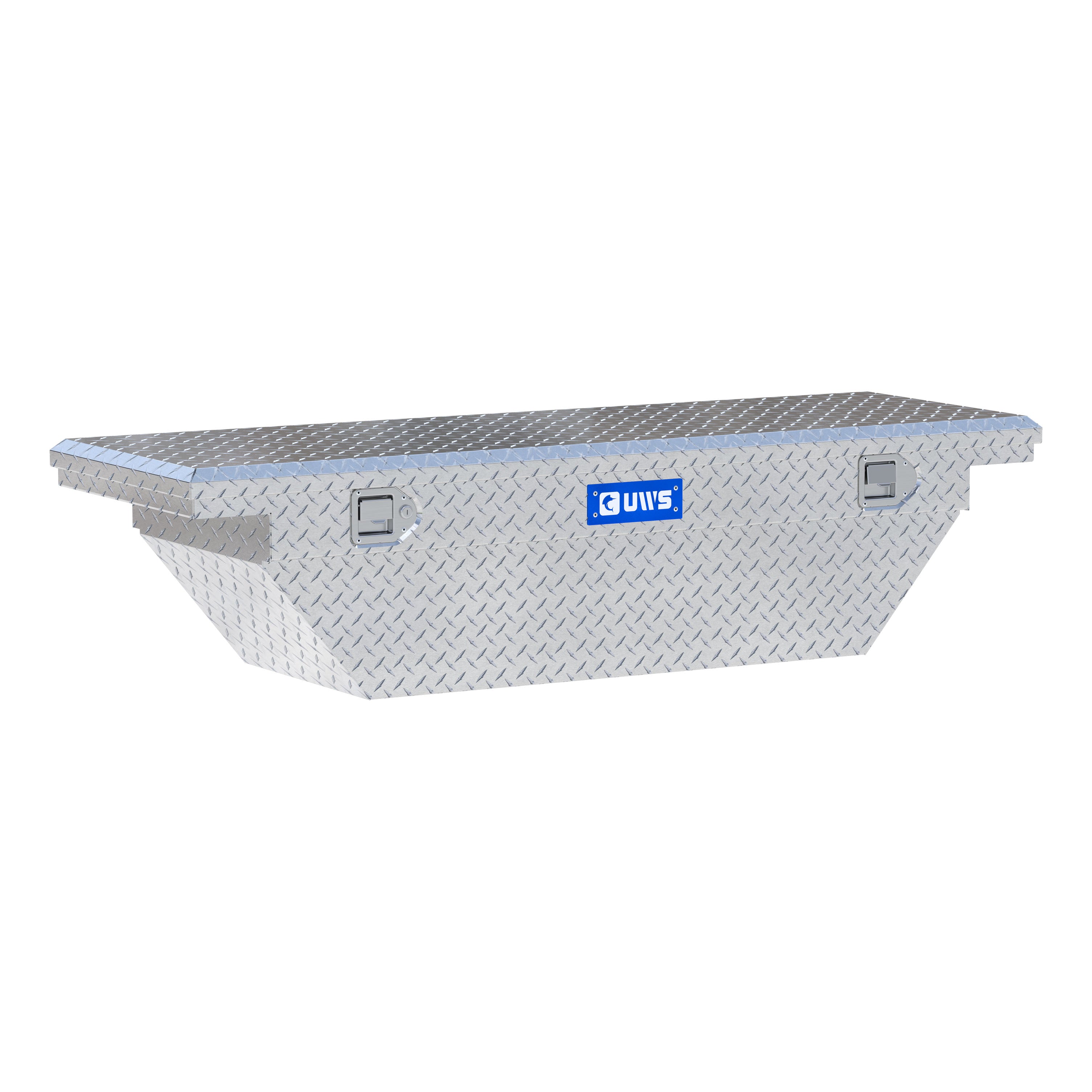 UWS TBS-60-A-LP Bright Aluminum 60" Angled Truck Tool Box with Low Profile (LTL Shipping Only)