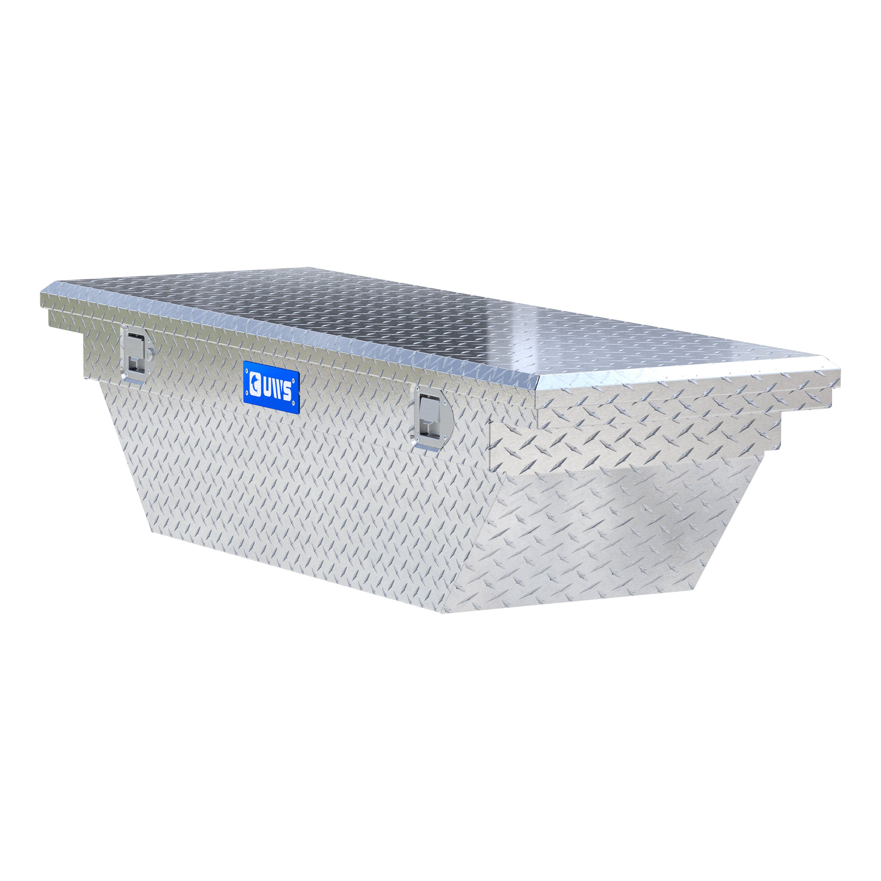 UWS TBS-60-A-LP Bright Aluminum 60" Angled Truck Tool Box with Low Profile (LTL Shipping Only)