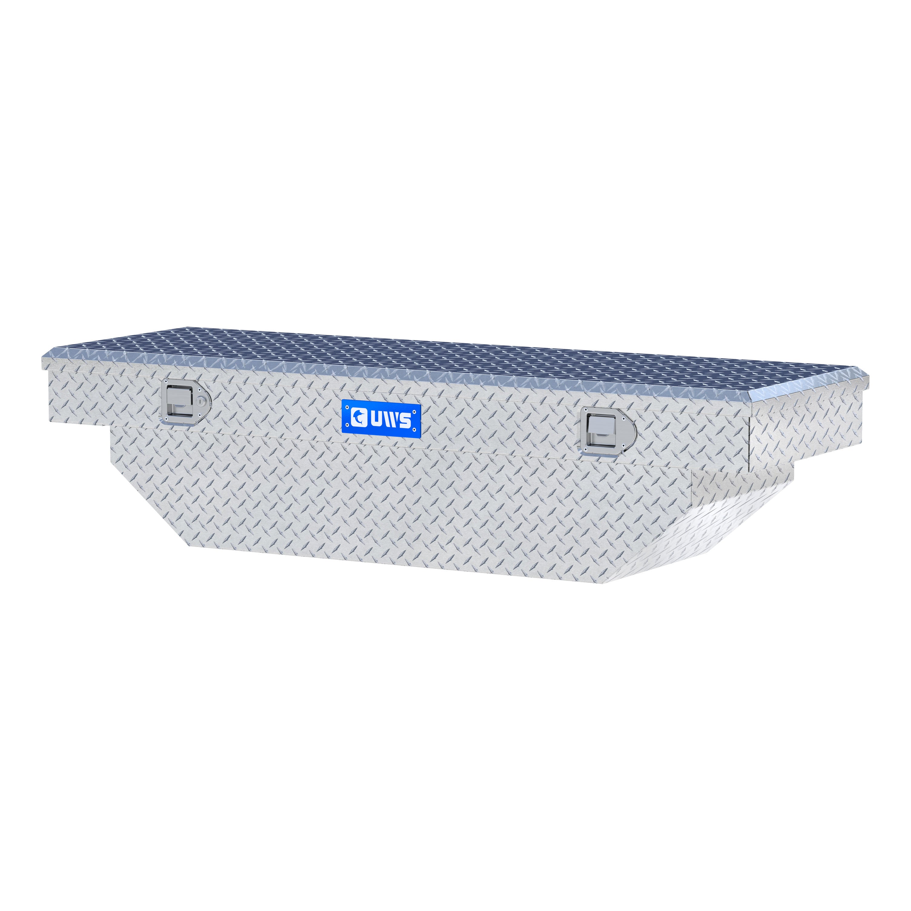 UWS TBS-60-A Bright Aluminum 60" Angled Crossover Truck Tool Box (LTL Shipping Only)