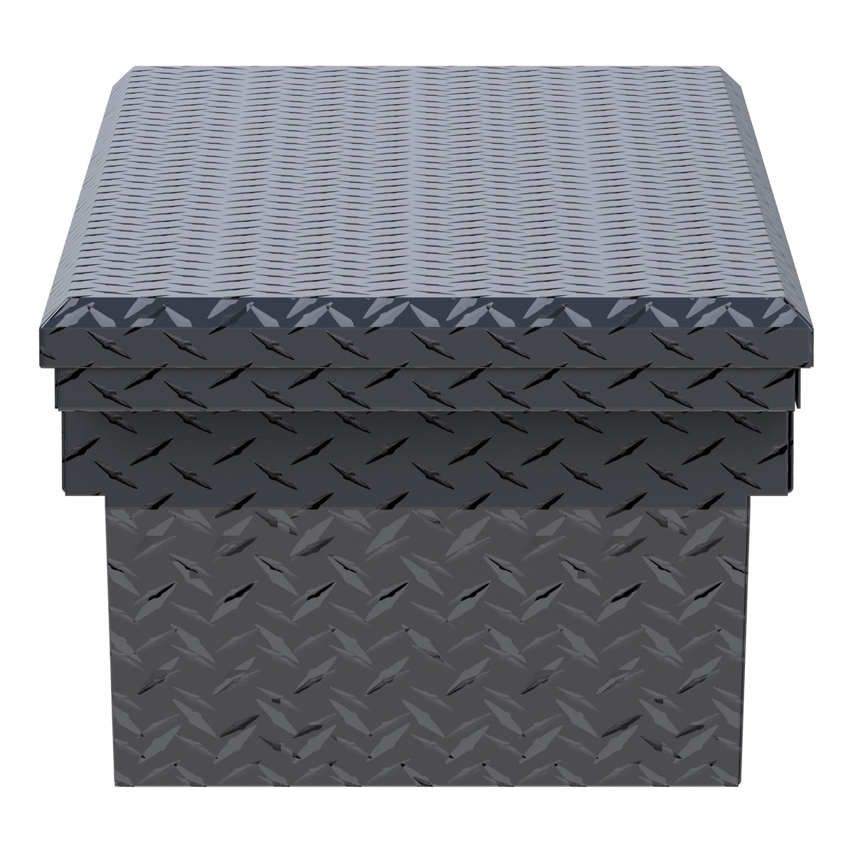 UWS TBS-63-A-LP-MB Matte Black Aluminum 63" Angled Truck Tool Box, Low Profile (LTL Shipping Only)